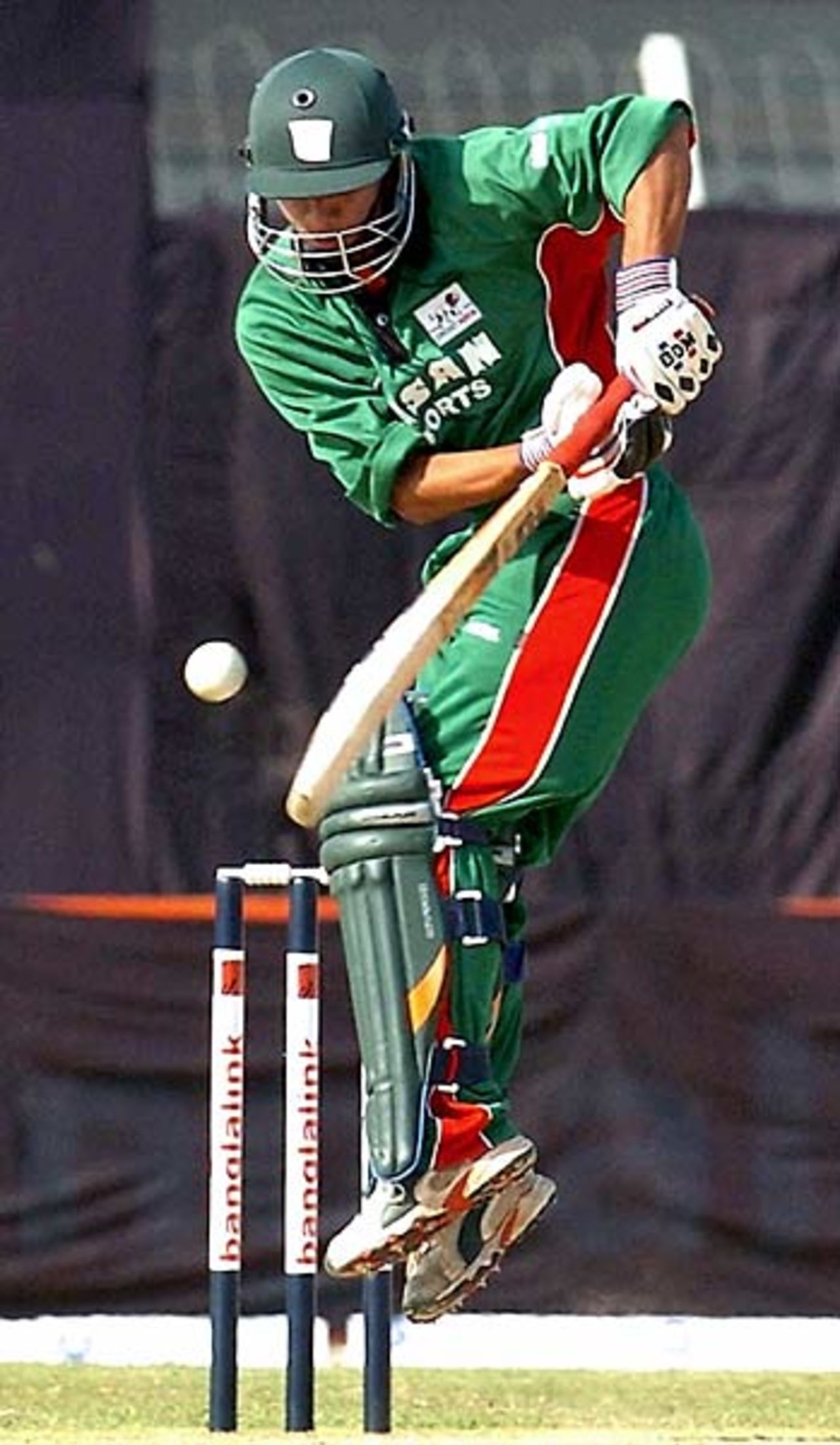 Tanmay Mishra defends on his way to a gutsy 43, Bangladesh v Kenya, 1st ODI, Bogra, March 17, 2006