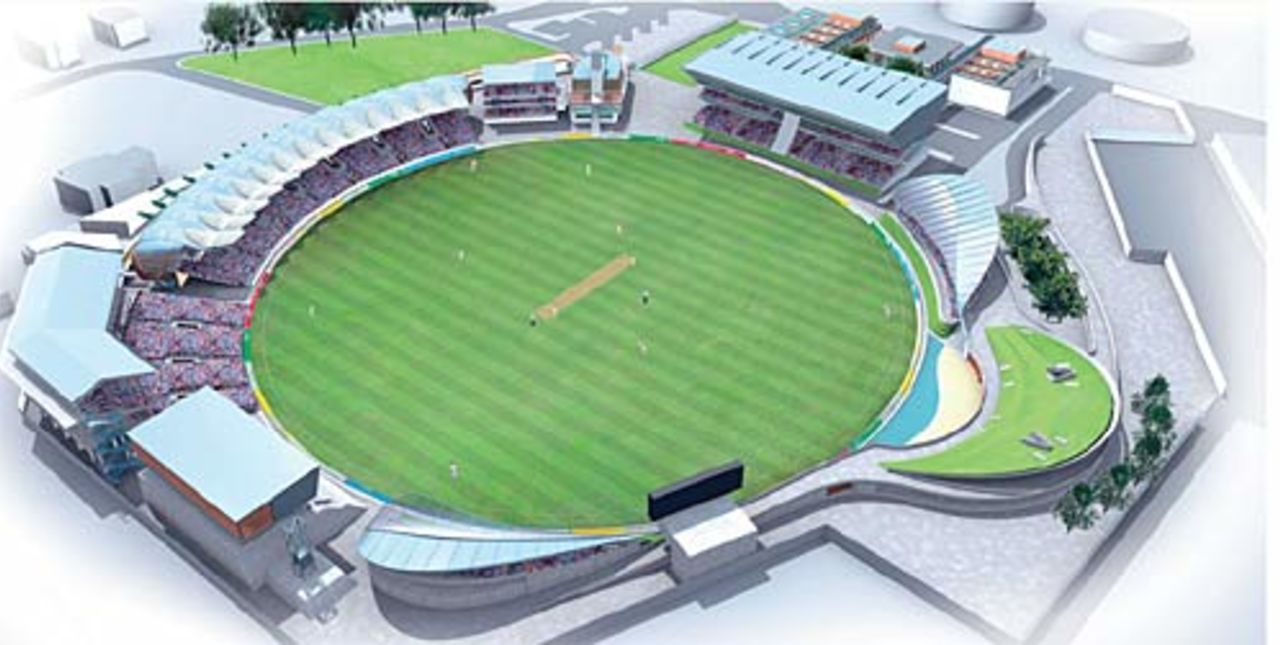Artists impression of how Kensington Oval will look after redevelopment