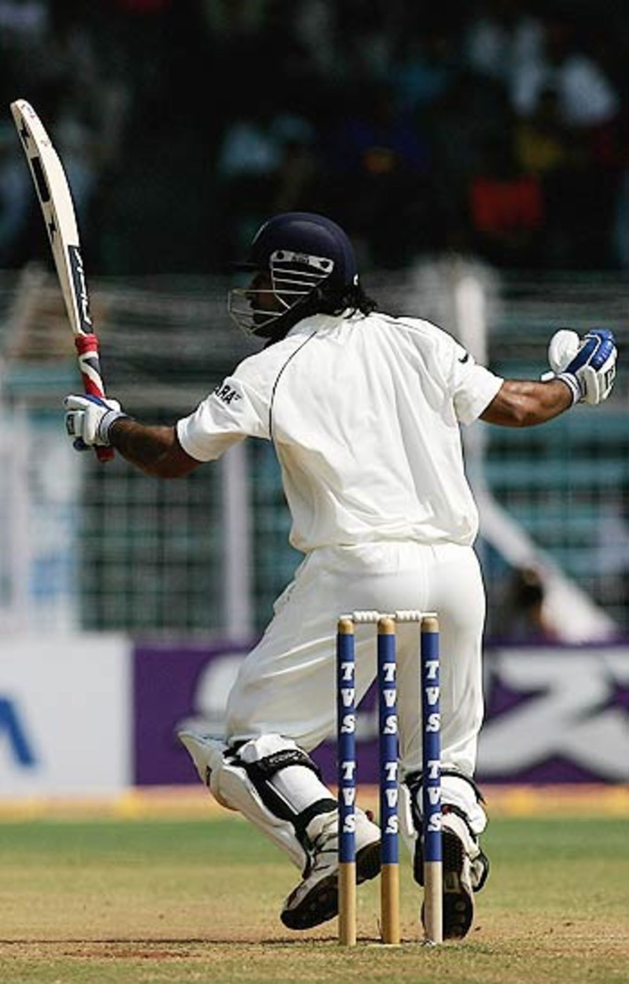 Mahendra Singh Dhoni turns one to the on side, India v England, 3rd Test, Mumbai, March 20, 2006