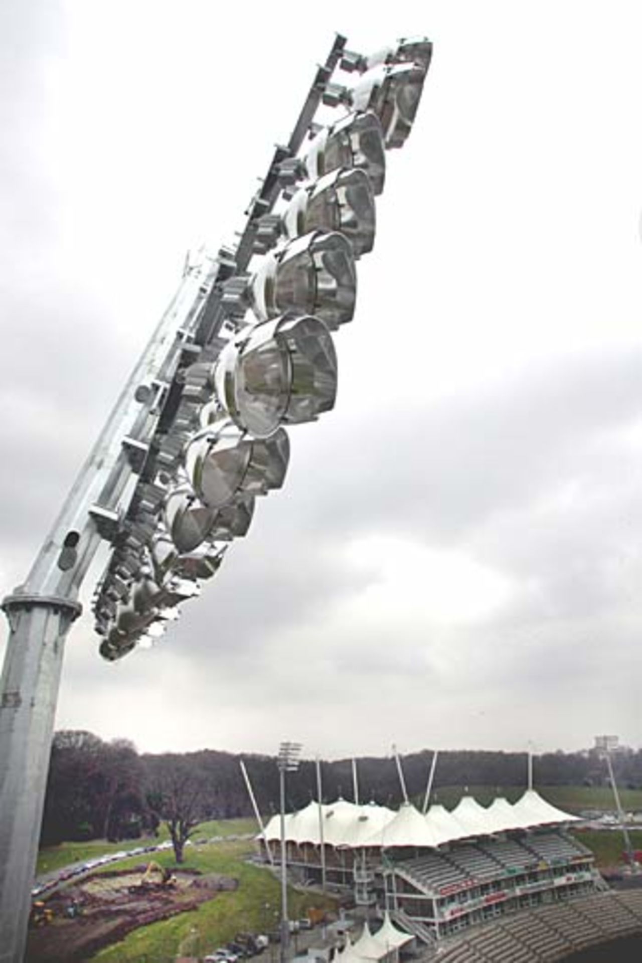 Hampshire's new floodlights at the Rose Bowl, March 20, 2006