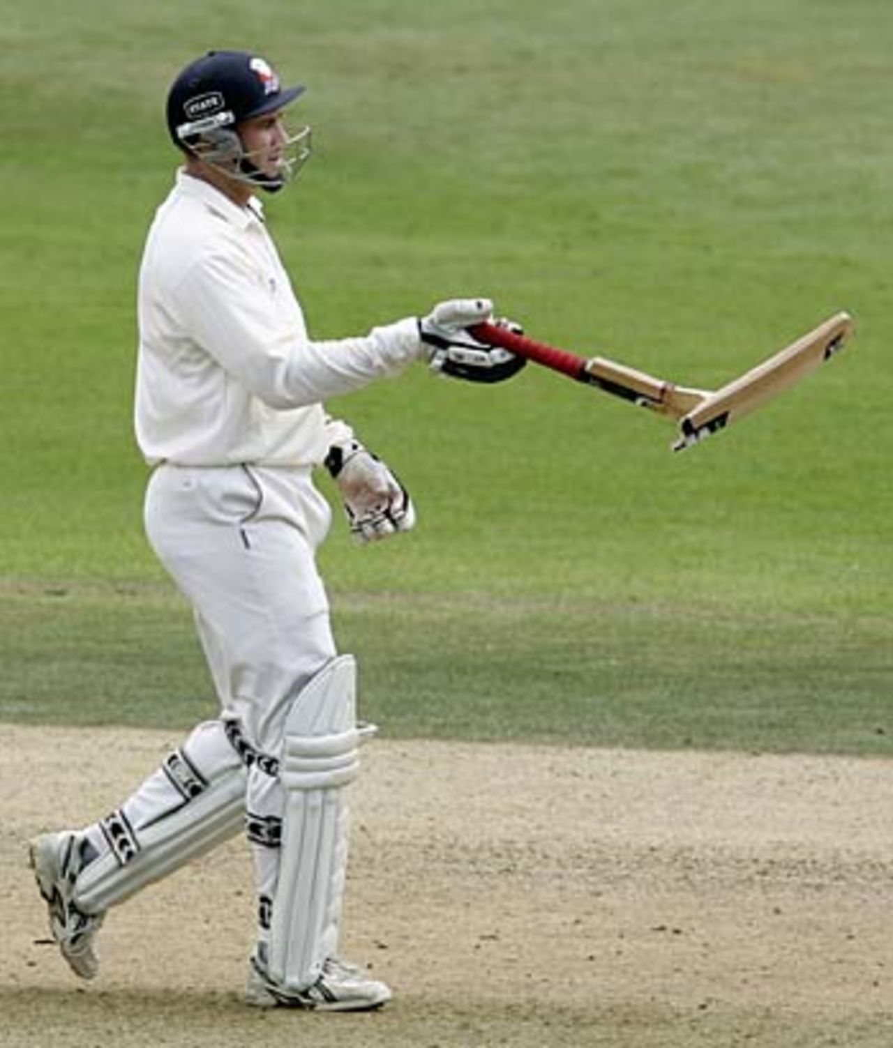 Matt Horne requests a new bat,  Auckland v Wellington,  Eden Park, March 21, 2006 