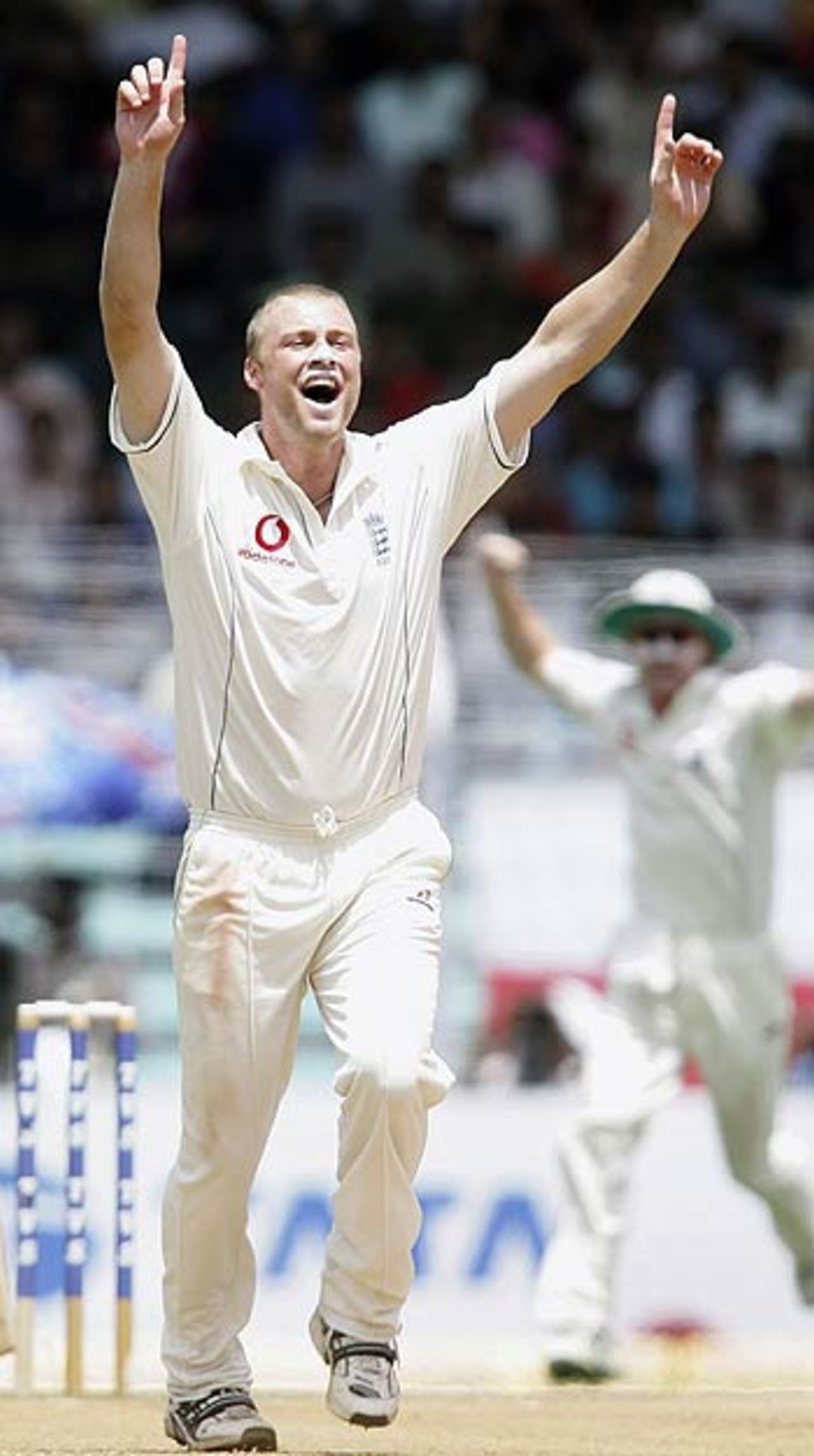 Andrew Flintoff nailed Rahul Dravid three balls after lunch, India v England, 3rd Test, Mumbai, March 22, 2006