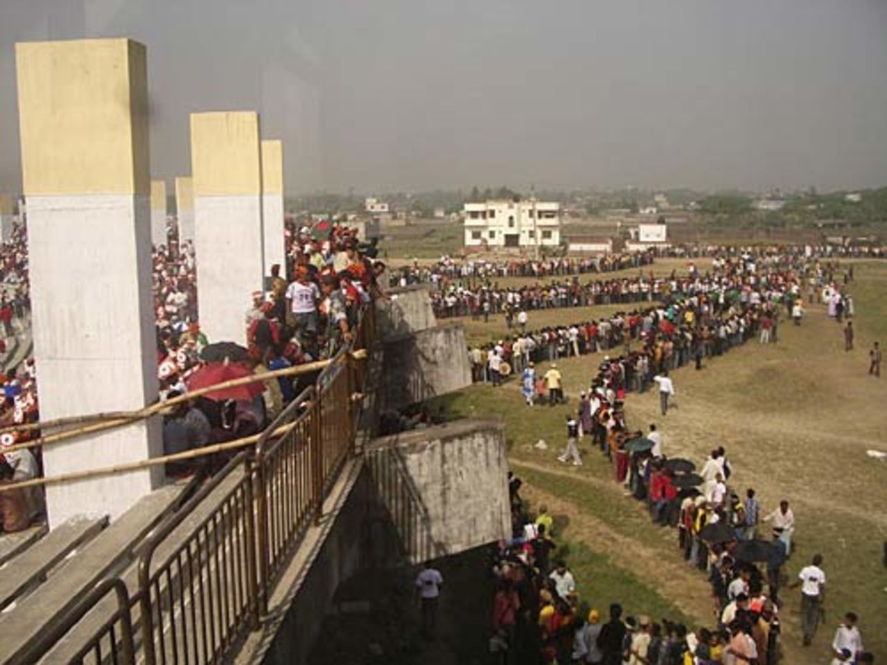 Crowds form long queues to get into the Fatullah Stadium, Bangladesh v Kenya, 3rd ODI, Fatullah, March 23, 2006