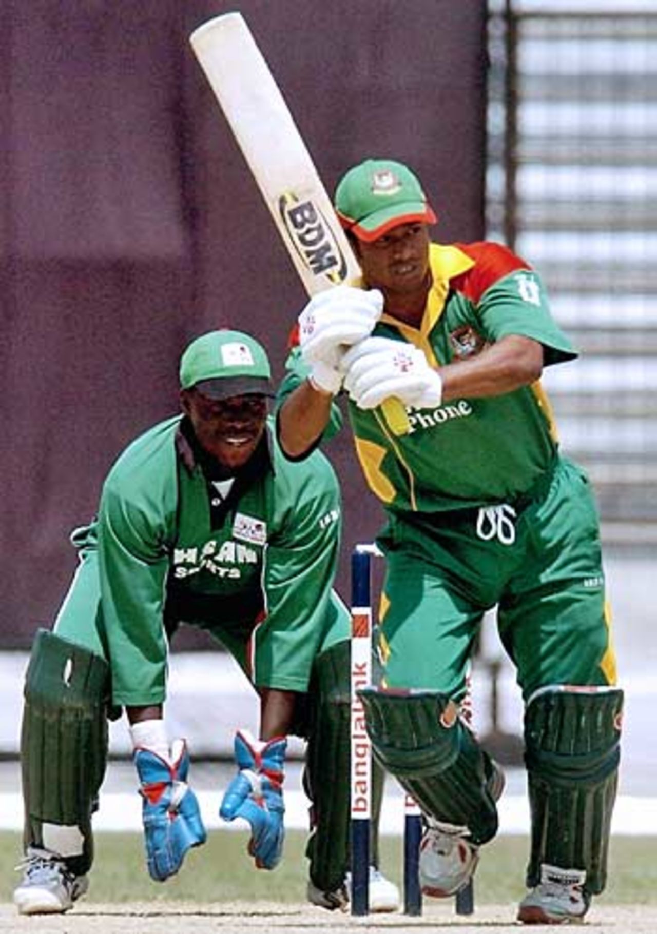 Alok Kapali drives elegantly, 
Bangladesh v Kenya, 3rd ODI, Fatullah, March 23 2006