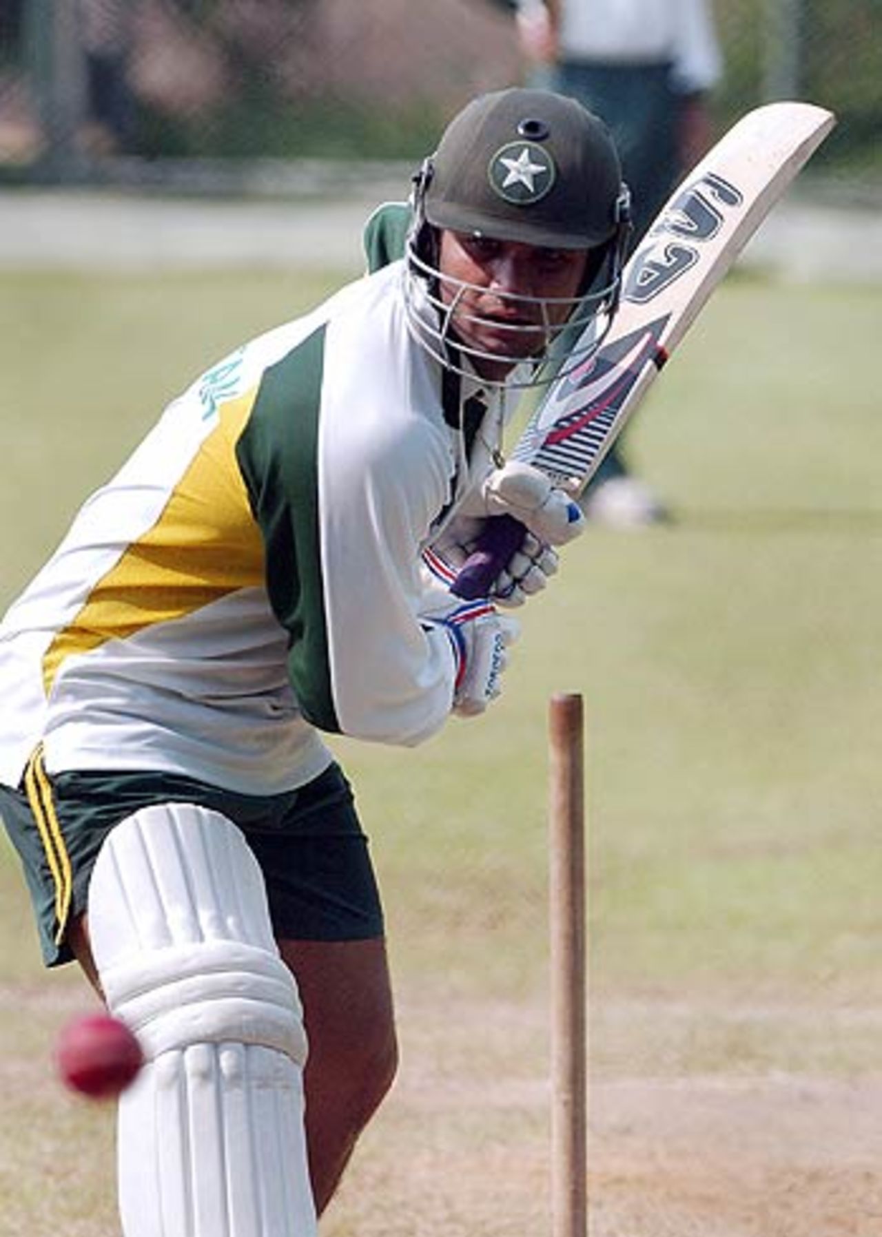 Imran Farhat bats during a practice session at the Premadasa Stadium, Colombo, March 25, 2006