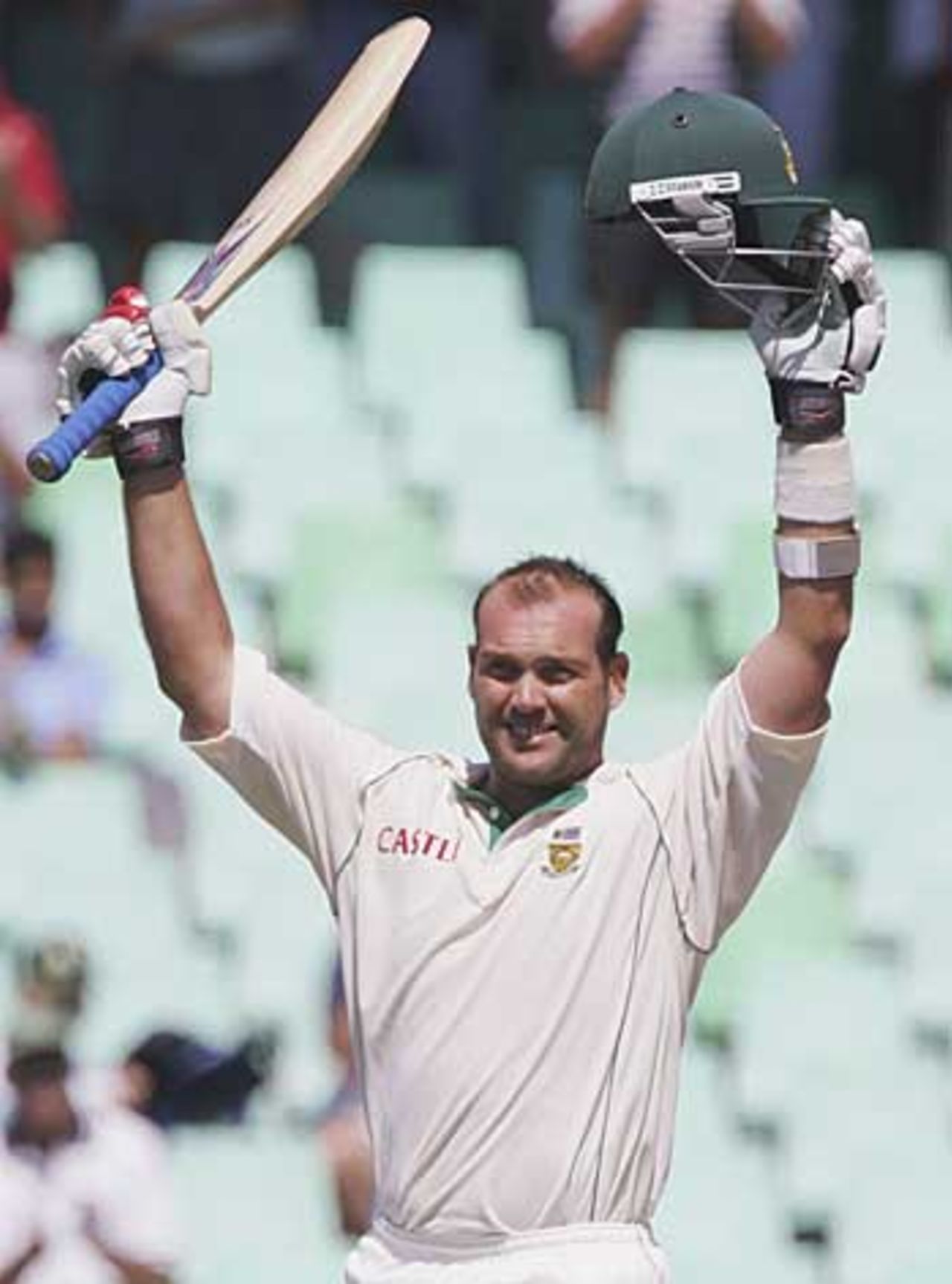 Jacques Kallis celebrates his 24th Test hundred, South Africa v Australia, 2nd Test, Durban, March 26, 2006