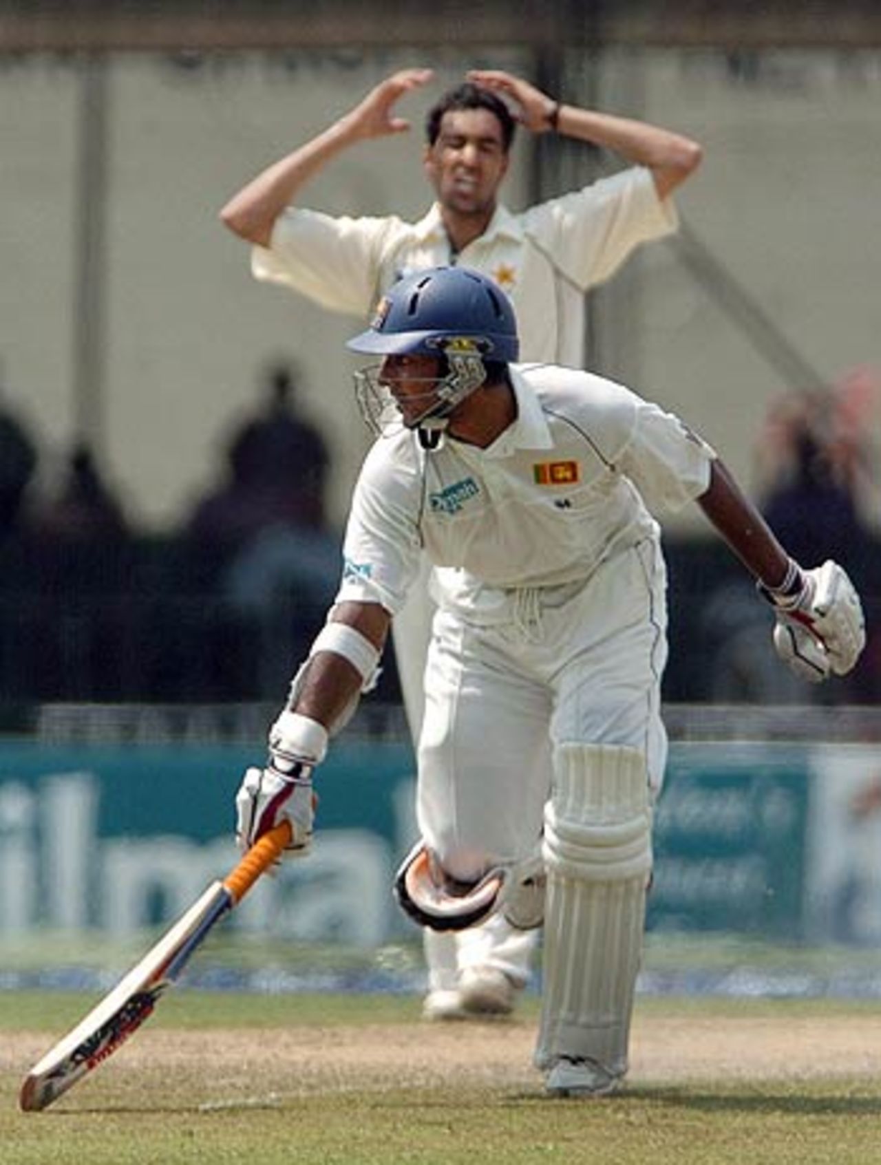 Kumar Sangakkara makes it back to the crease in time, 
Sri Lanka v Pakistan, 1st Test, Colombo (SSC), 3rd day, March 28 2006