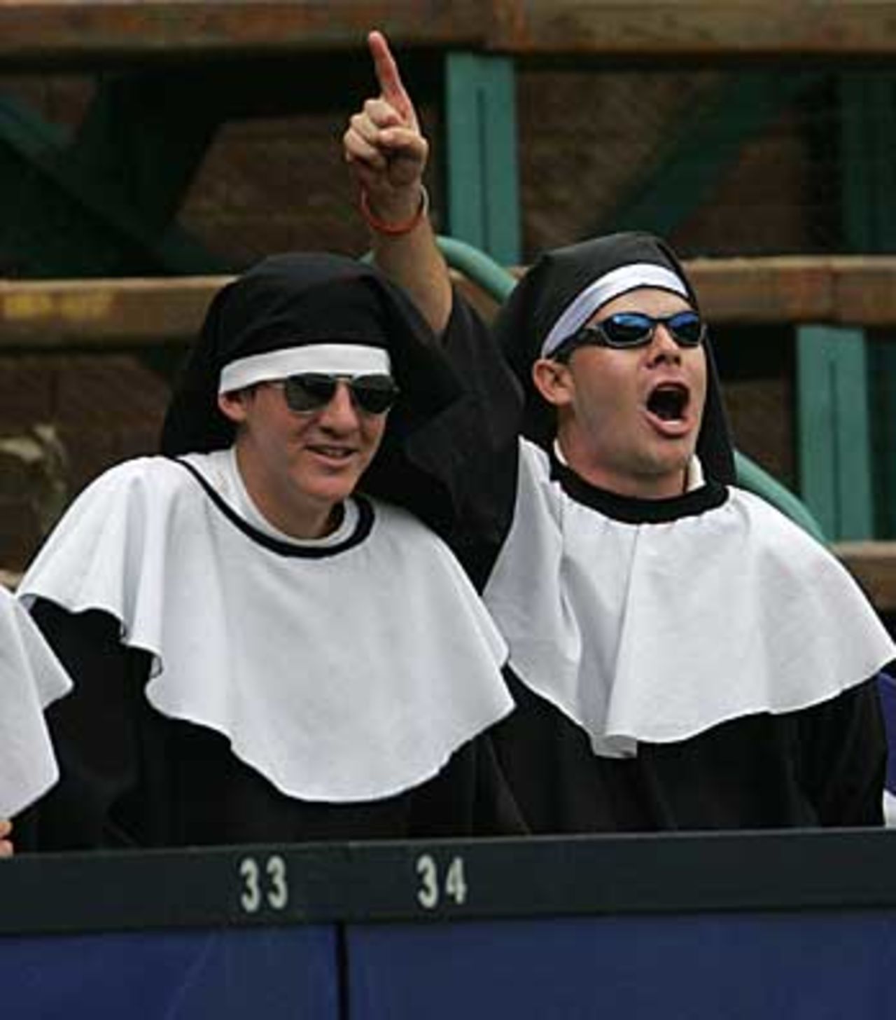 Nuns aloud: two fans watch South Africa battle against Australia, South Africa v Australia, 3rd Test, Johannesburg, March 31, 2006