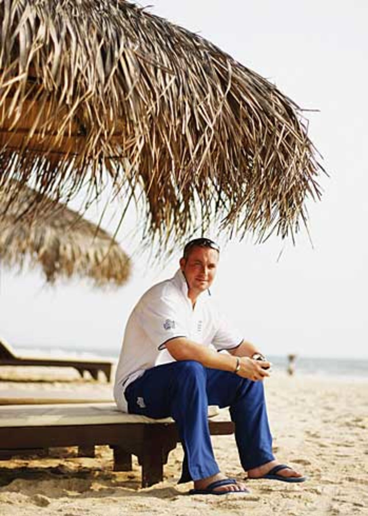 Could be Taunton: Ian Blackwell relaxes in Goa ahead of England's third one-dayer against India, April 1, 2006