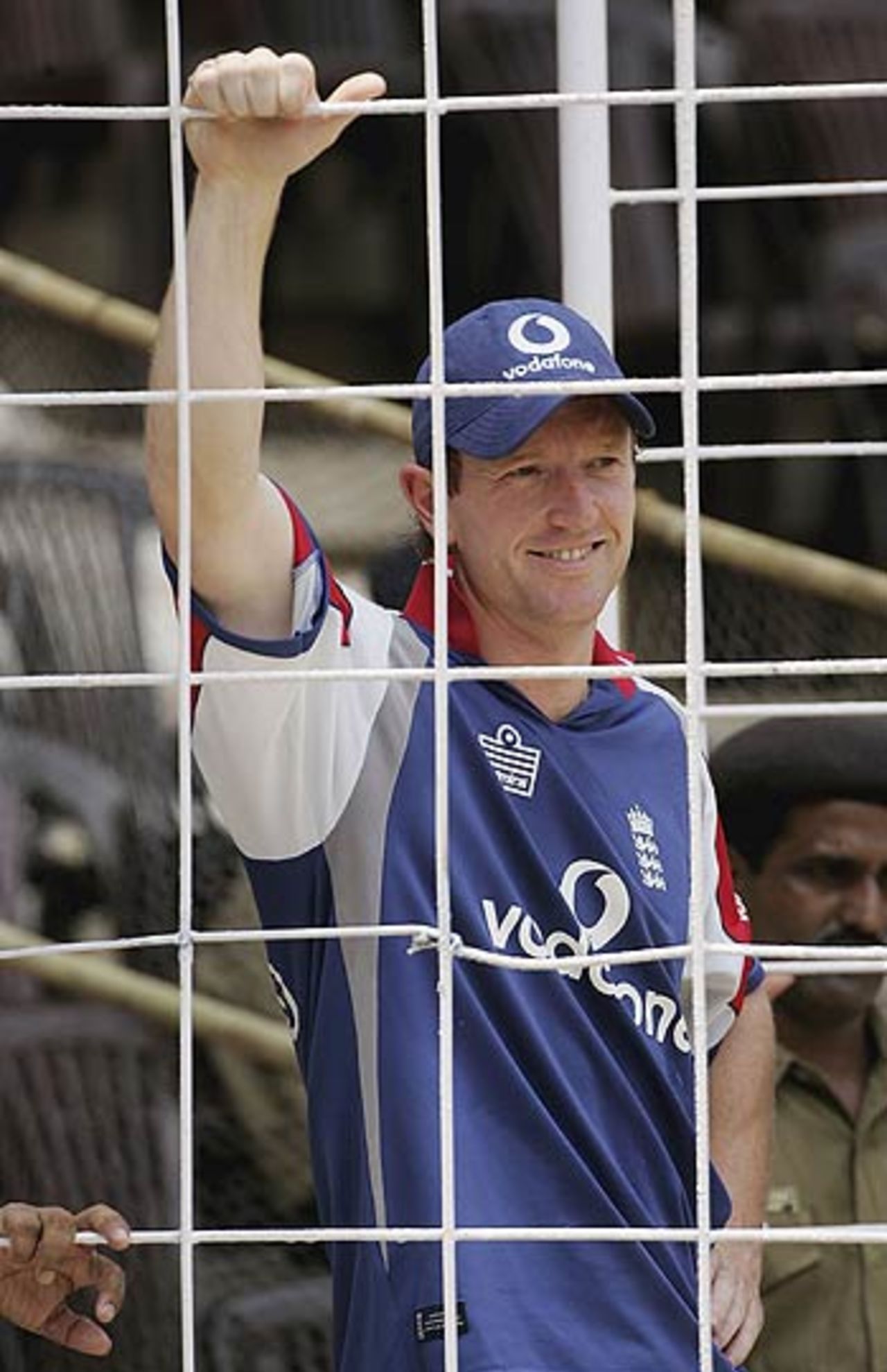 Paul Collingwood watches from the sidelines, Goa, April 2, 2006