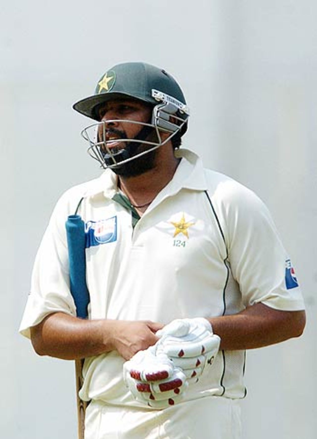 Inzamam-ul-Haq leaves after being run out, Sri Lanka v Pakistan, 2nd Test, Kandy, 2nd day, April 4, 2006