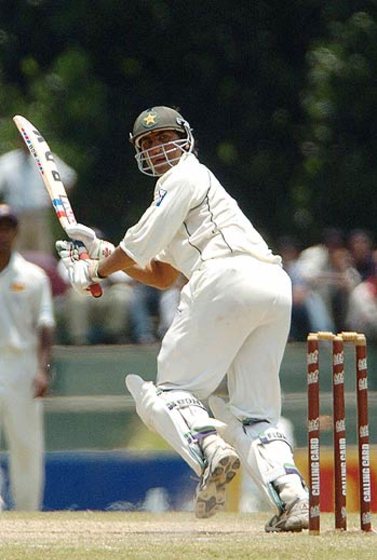 Younis Khan plays a leg glance during his fifty, Sri Lanka v Pakistan, 2nd Test, Kandy, 3rd day, April 5, 2006
