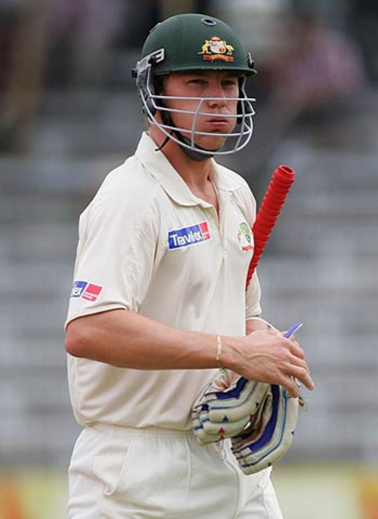 Brett Lee makes the long walk back to the pavilion,
Bangladesh v Australia, 1st Test, Fatullah, 3rd day, April 11 2006