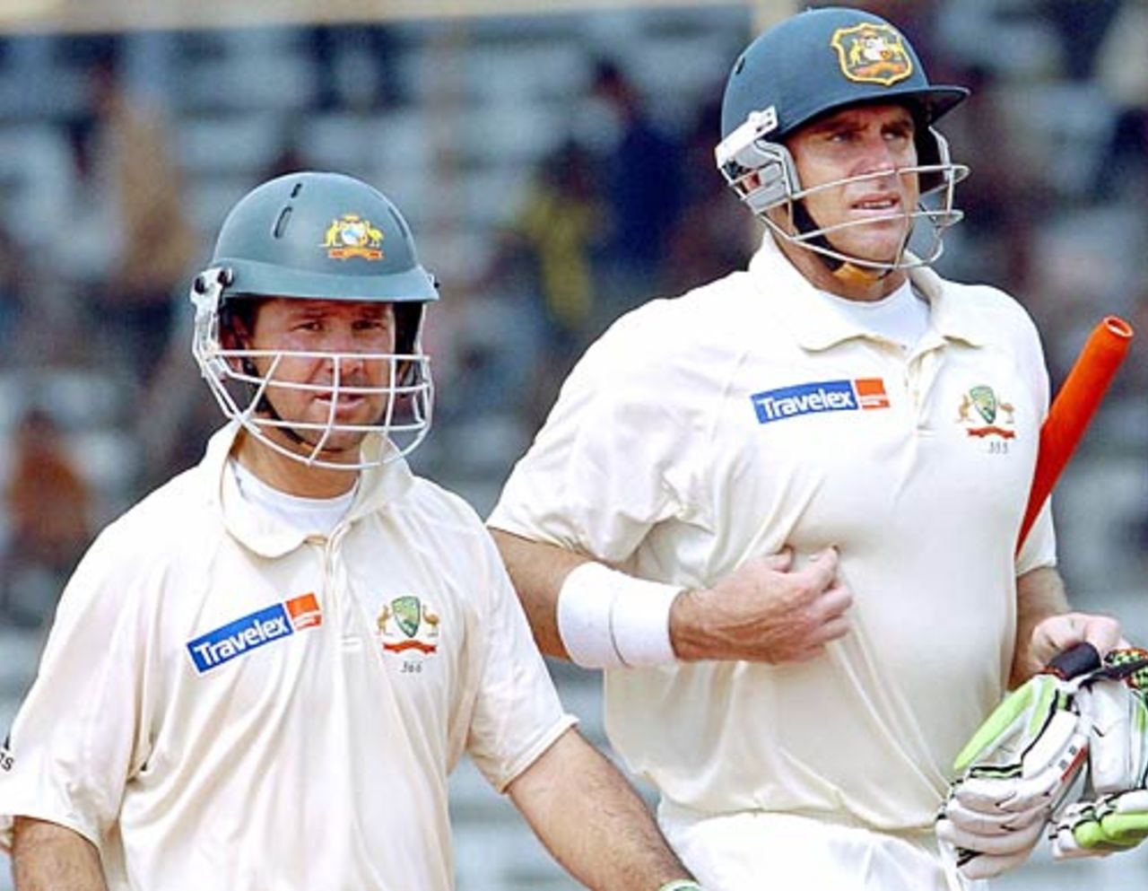 Ricky Ponting and Matthew Hayden added 109 runs to put Australia on top, Bangladesh v Australia, 1st Test, Fatullah, 4th day, April 12, 2006
