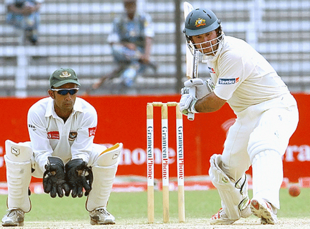 Ricky Ponting in action during his magnificent hundred, Bangladesh v Australia, 1st Test, Fatullah, 5th day, April 13, 2006