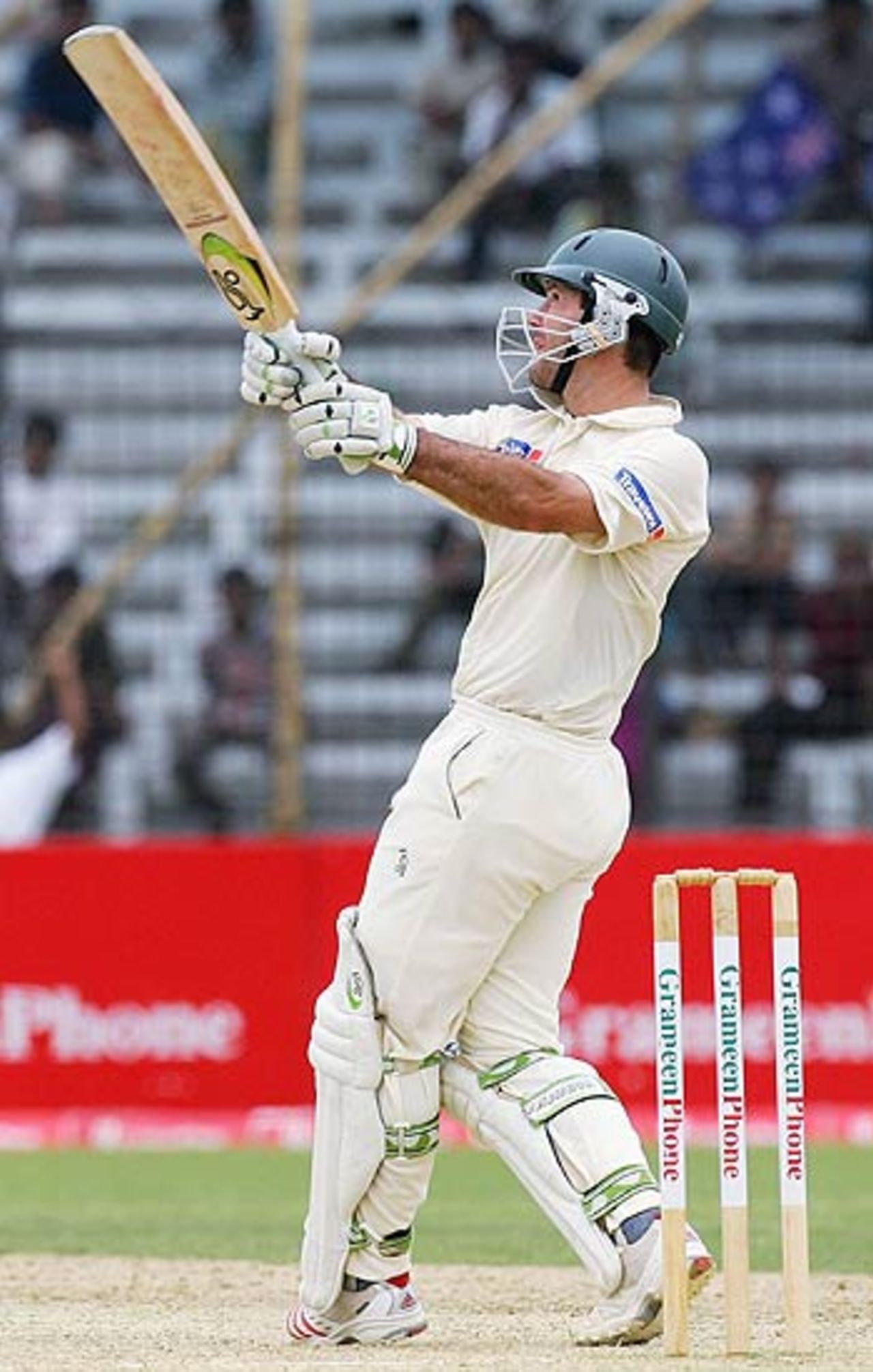 Ricky Ponting skies a pull to deep backward square leg, Bangladesh v Australia, 1st Test, Fatullah, 5th day, April 13, 2006