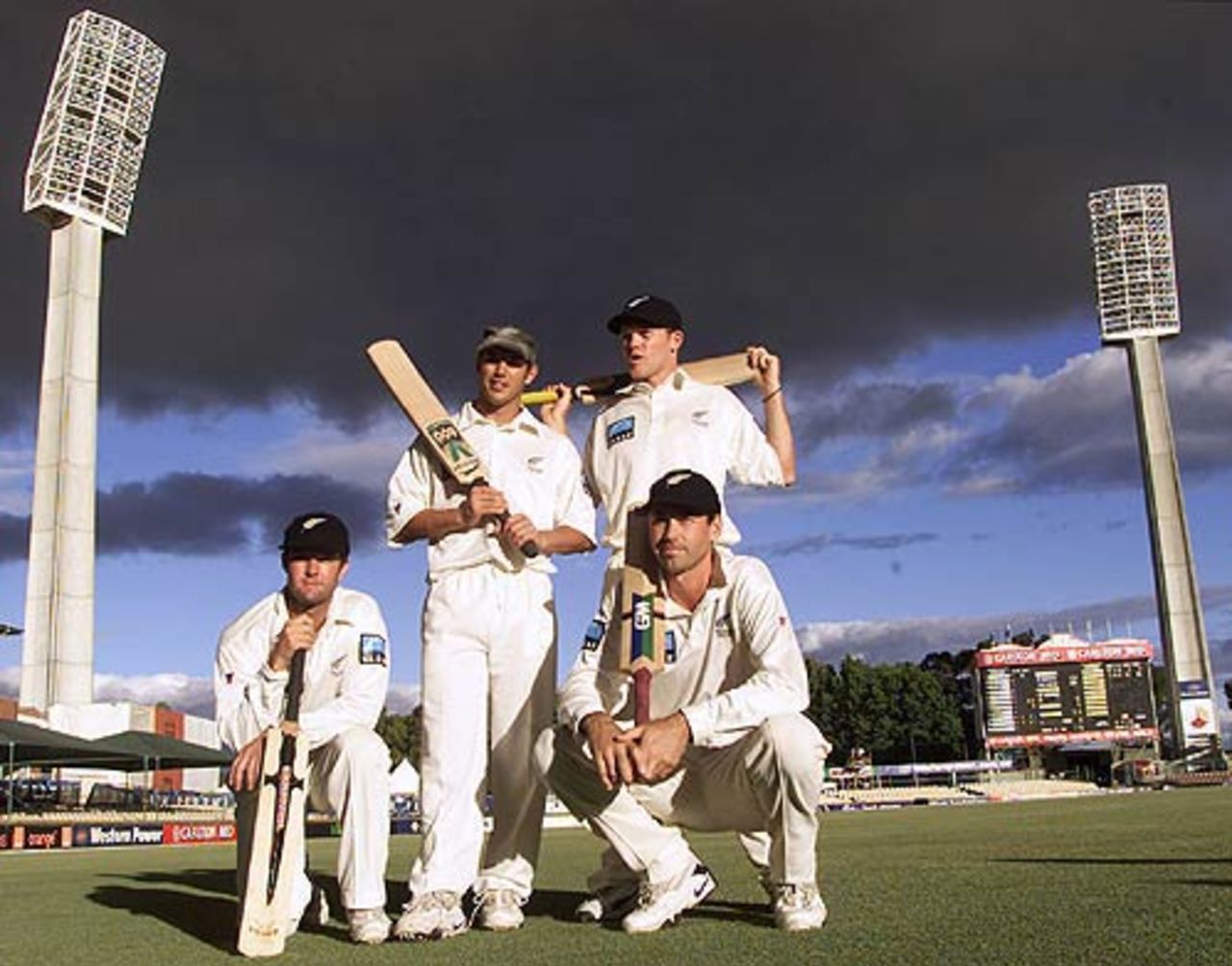 Stephen Fleming was one of four centurions for New Zealand at Perth, Australia v New Zealand, 3rd Test, Perth, November, 2001