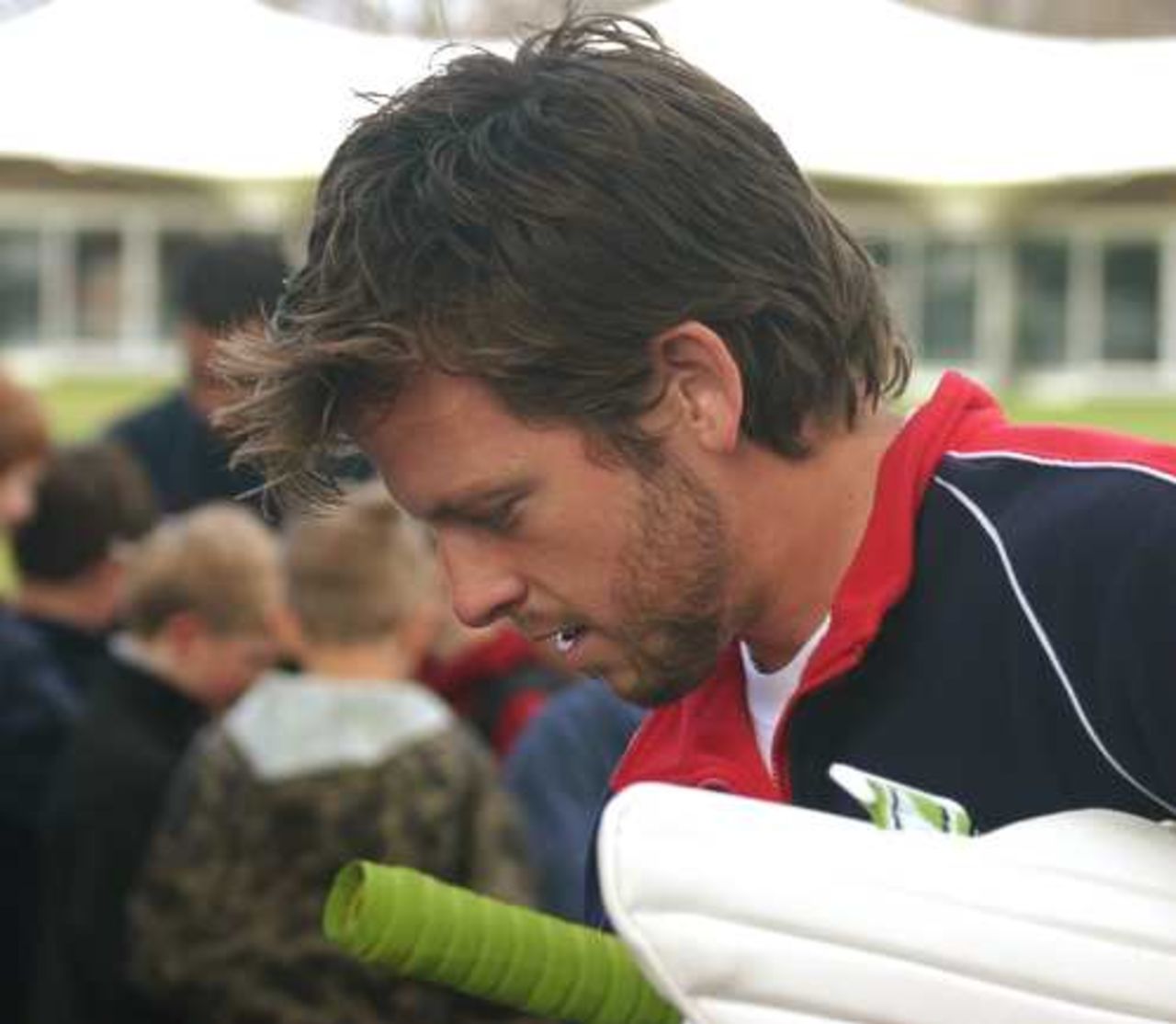 Ed Joyce signs autographs for young admirers, MCC v Nottinghamshire, Lord's, April 14, 2006