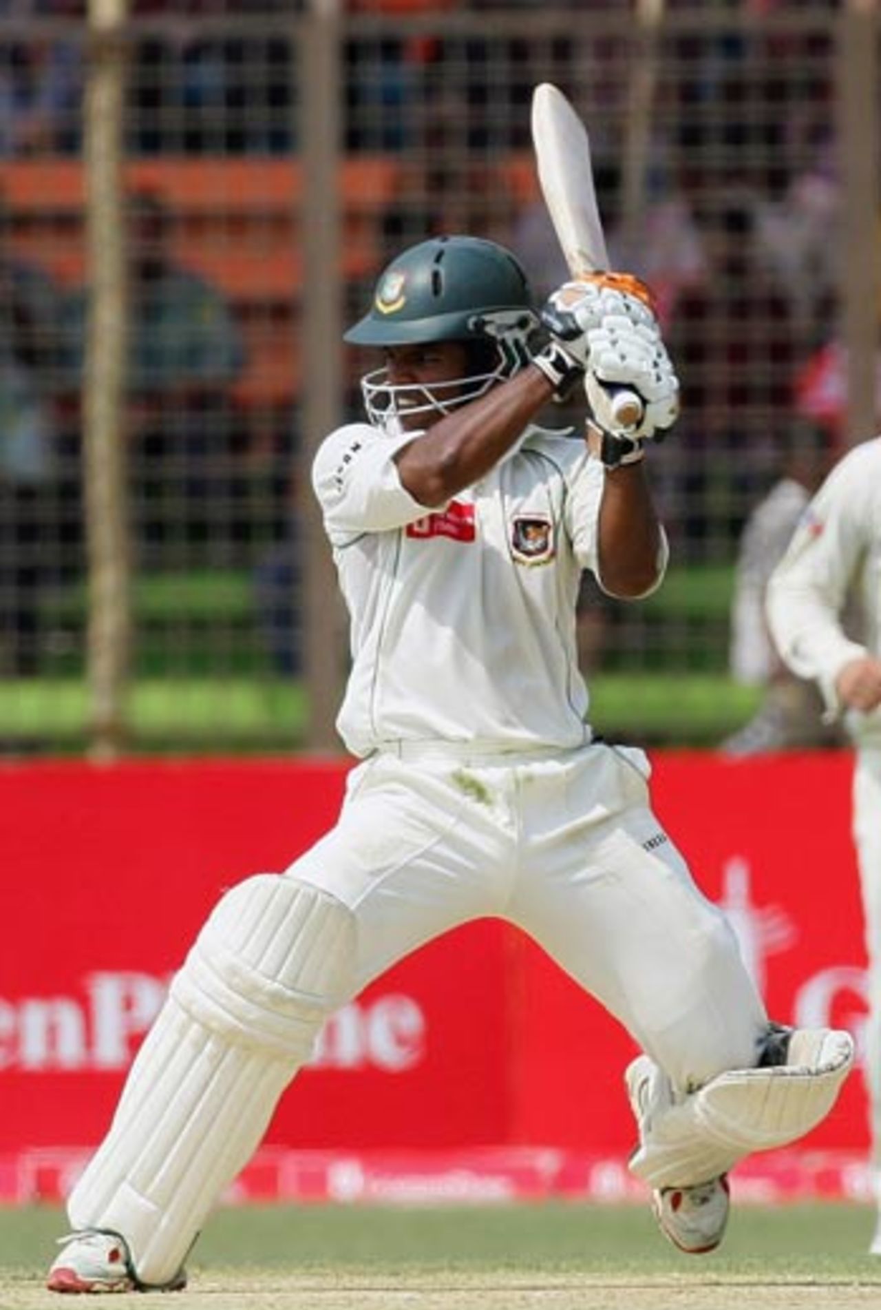 Rajin Saleh attacks on his way to a fine 71, Bangladesh v Australia, 2nd Test, Chittagong, 1st day, April 16, 2006