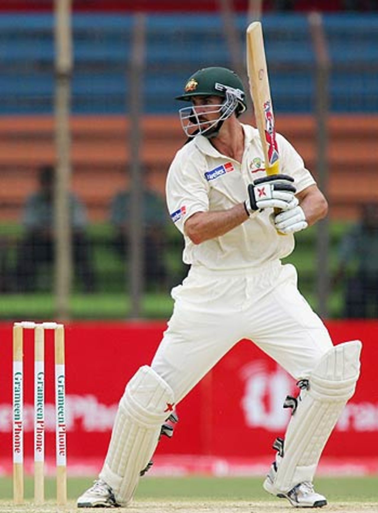 Jason Gillespie took his nightwatchman's role very seriously, Bangladesh v Australia, 2nd Test, Chittagong, 2nd day, April 17, 2006