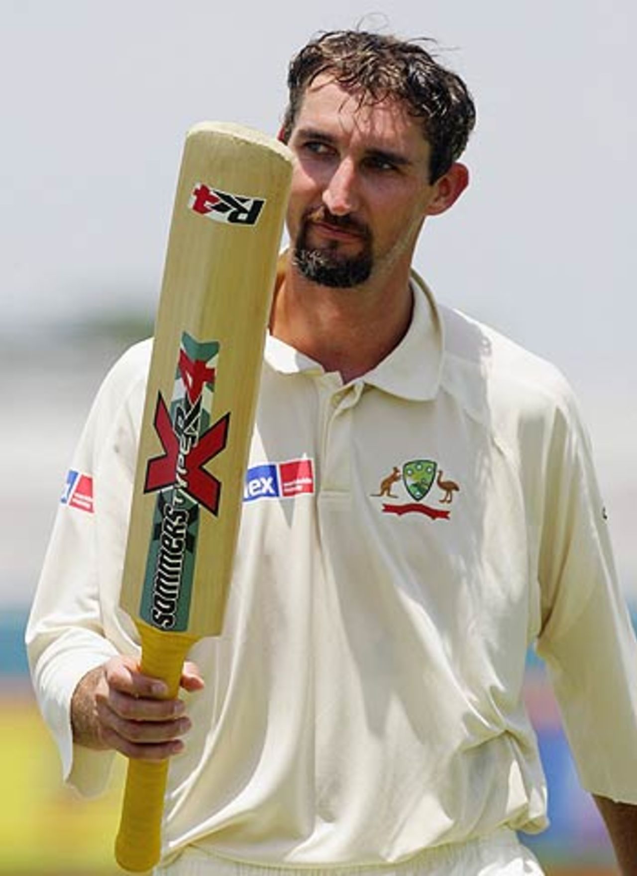 Jason Gillespie returns to the pavilion after an unbeaten 201, Bangladesh v Australia, 2nd Test, Chittagong, 4th day, April 19 2006