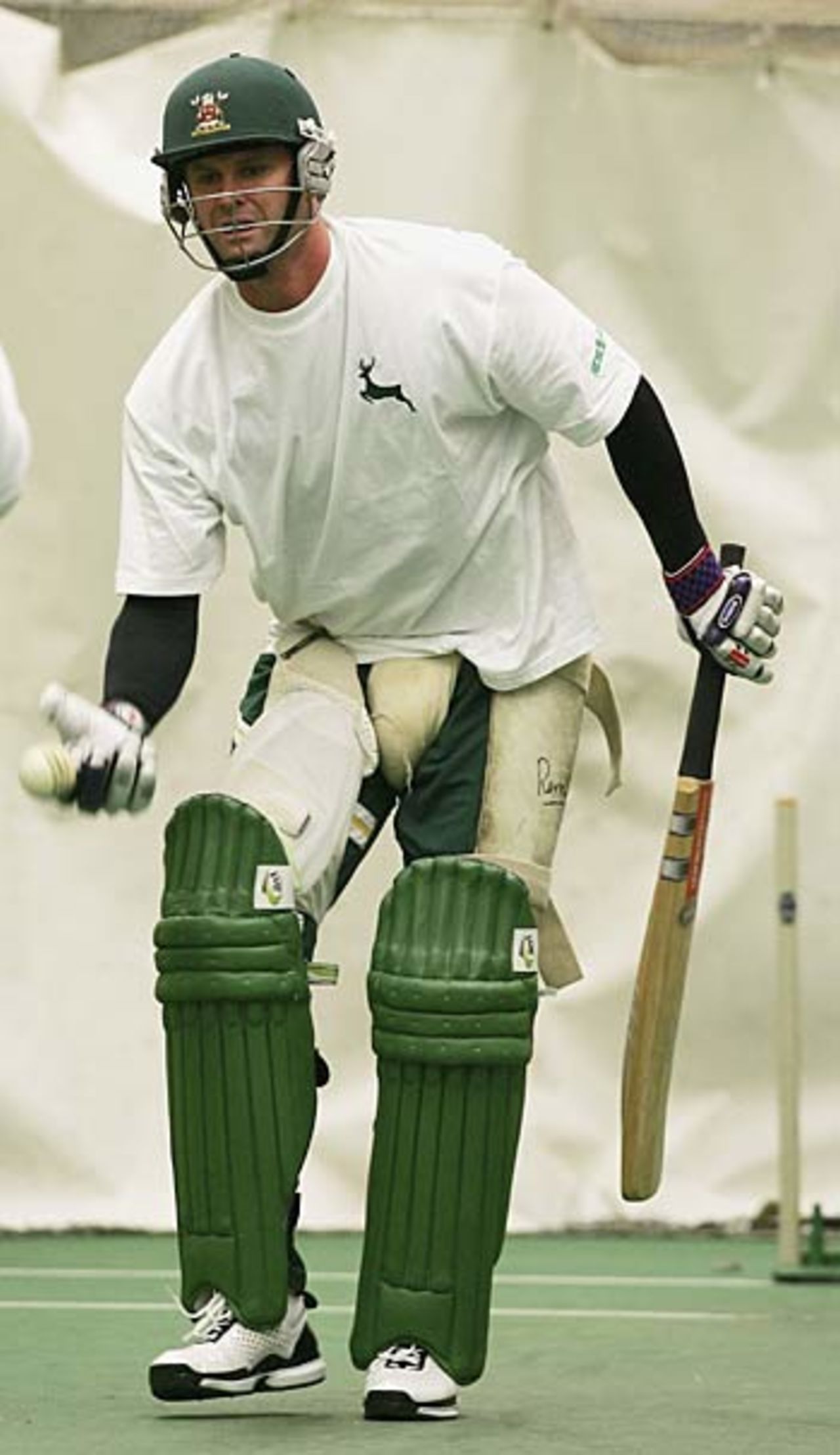 Chris Cairns batting in the nets at Trent Bridge, April 21, 2006