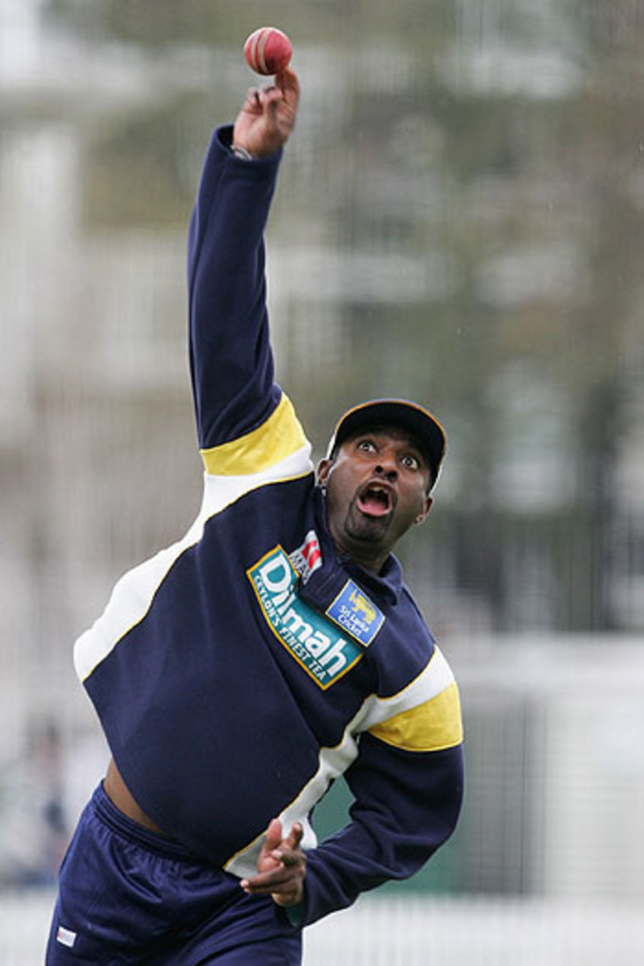 Muttiah Muralitharan warms up at Lord's, after Sri Lanka's arrival in England, London, April 21, 2006