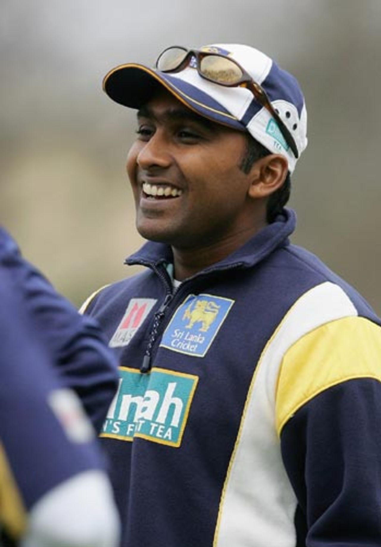 Mahela Jayawardene relaxes during Sri Lanka's first net session, Lord's, April 21, 2006