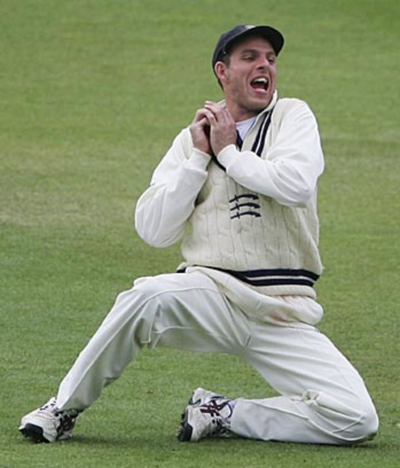 Ben Hutton takes the catch to dismiss Min Patel , Middlesex v Kent, County Championship, Lord's, April 27, 2006