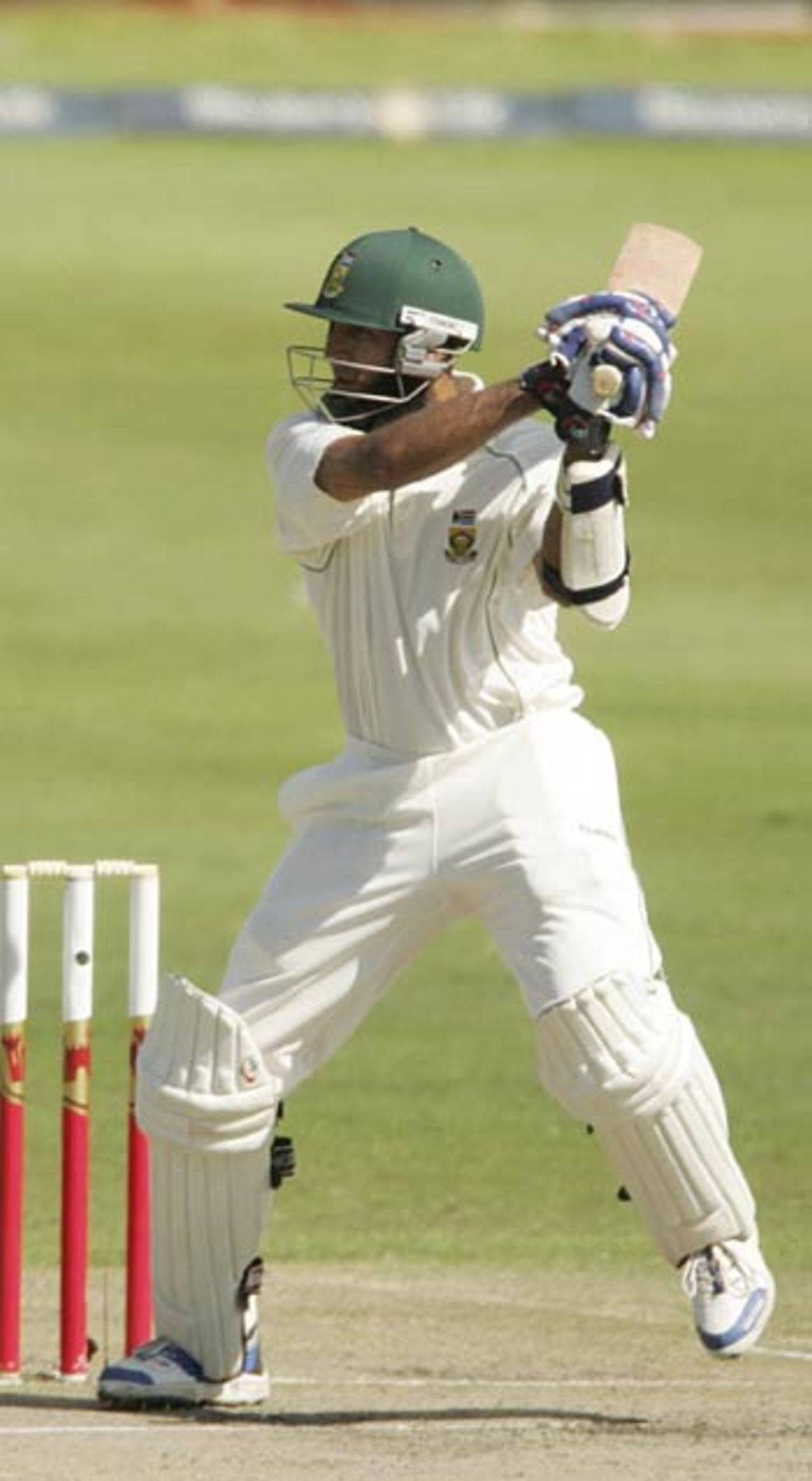 Hashim Amla cracks a square cut to build South Africa's reply, South Africa v New Zealand, 2nd Test, Cape Town, April 29, 2006