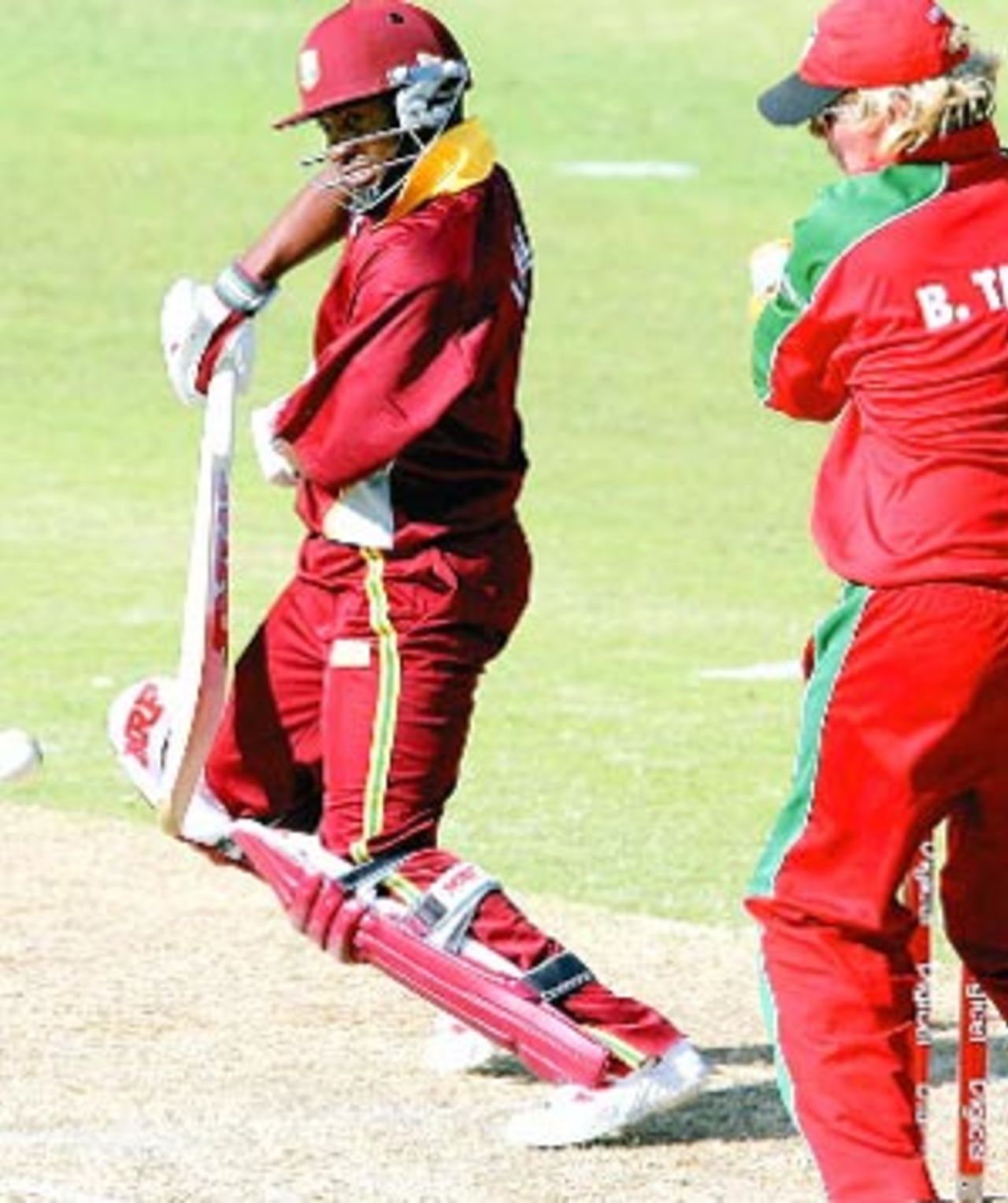 Brian Lara on his way to a vital 40 not out, West Indies v Zimbabwe, 1st ODI, Antigue, April 29, 2006