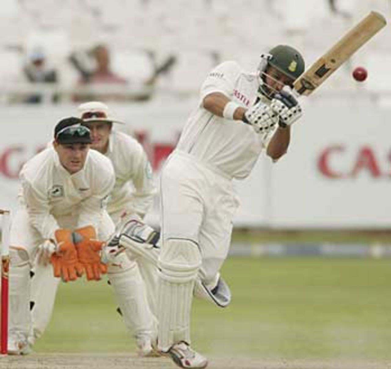 Ashwell Prince skips down the wicket during his hundred, South Africa v New Zealand, 2nd Test, Cape Town, May 1, 2006
