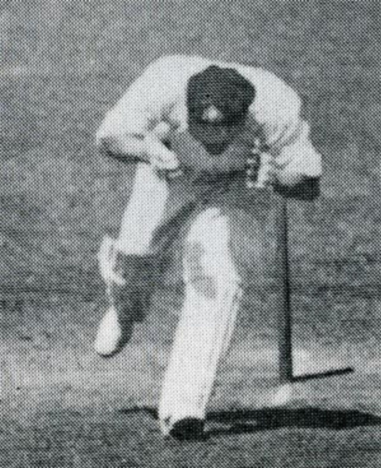 Bert Oldfield reels away after being struck by Harold Larwood, Australia v England, 3rd Test, Adelaide, January 16, 1933