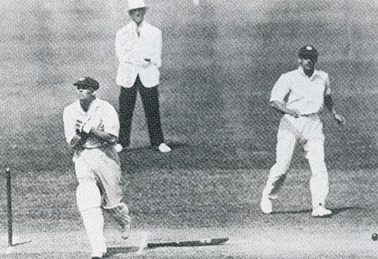 Bill Woodfull is struck under the heart by Harold Larwood, Australia v England, 3rd Test, Adelaide, January 14, 1933