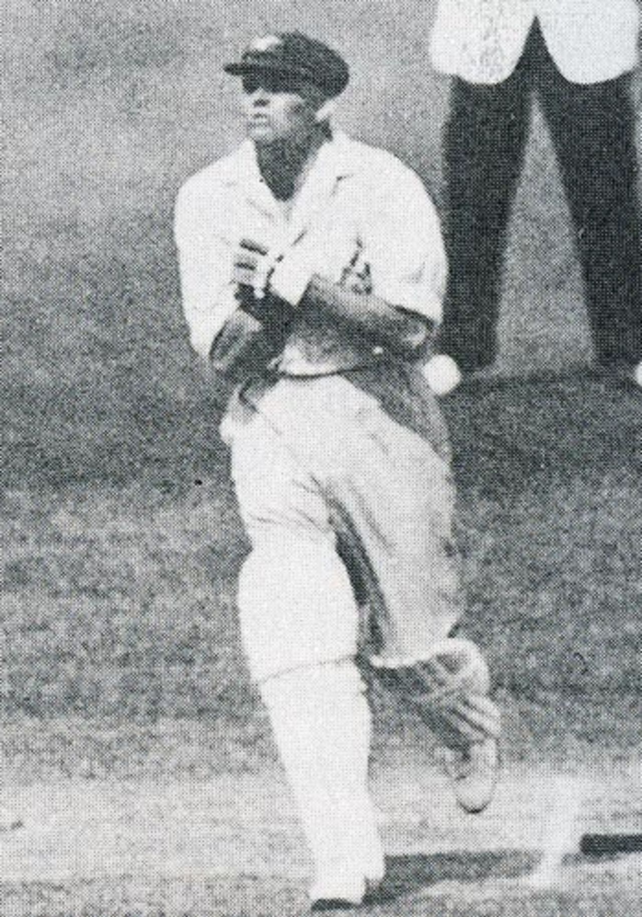 Bill Woodfull is struck under the heart by Harold Larwood (close up), Australia v England, 3rd Test, Adelaide, January 14, 1933