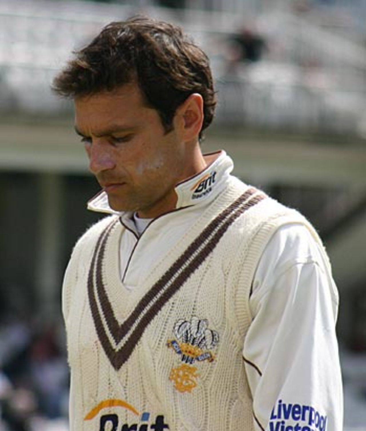 Mark Ramprakash deep in thought, Surrey v Gloucestershire, The Oval, May 3, 2006