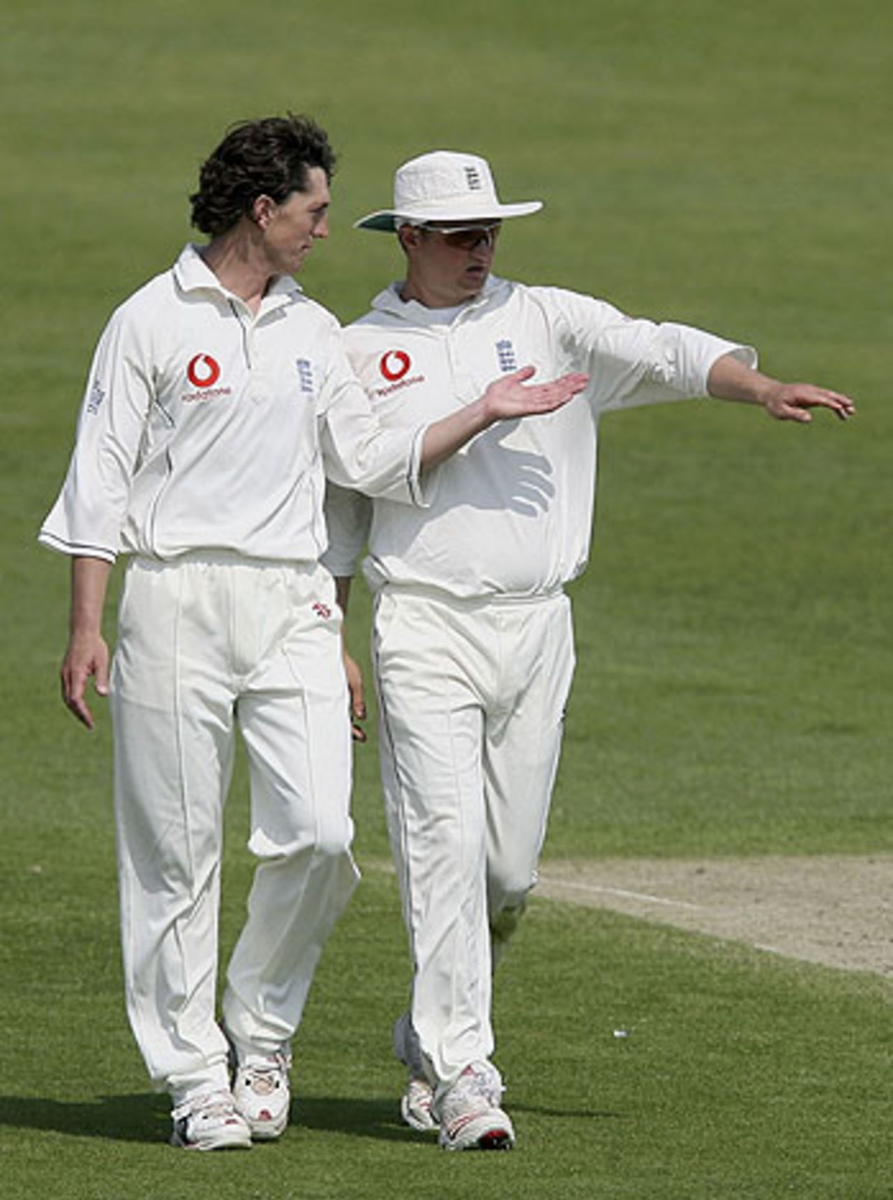 Jon Lewis and Robert Key plot their next move, as England A take on the Sri Lankans, Worcester, May 4, 2006