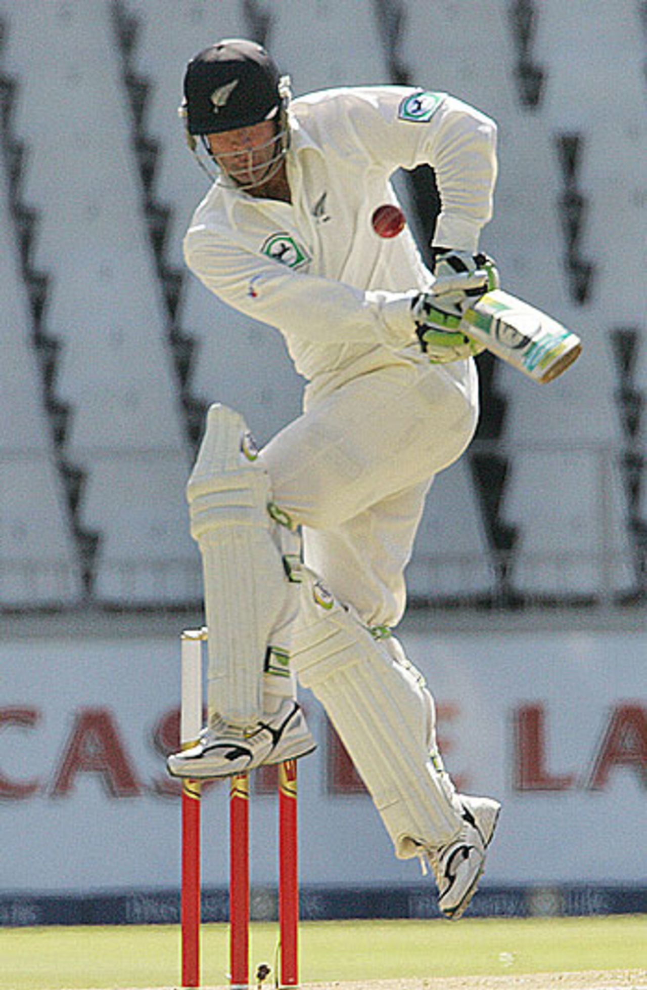 Nathan Astle is made to hop by the South African bowlers, on the first day at Johannesburg, South Africa v New Zealand, 3rd Test, May 5, 2006