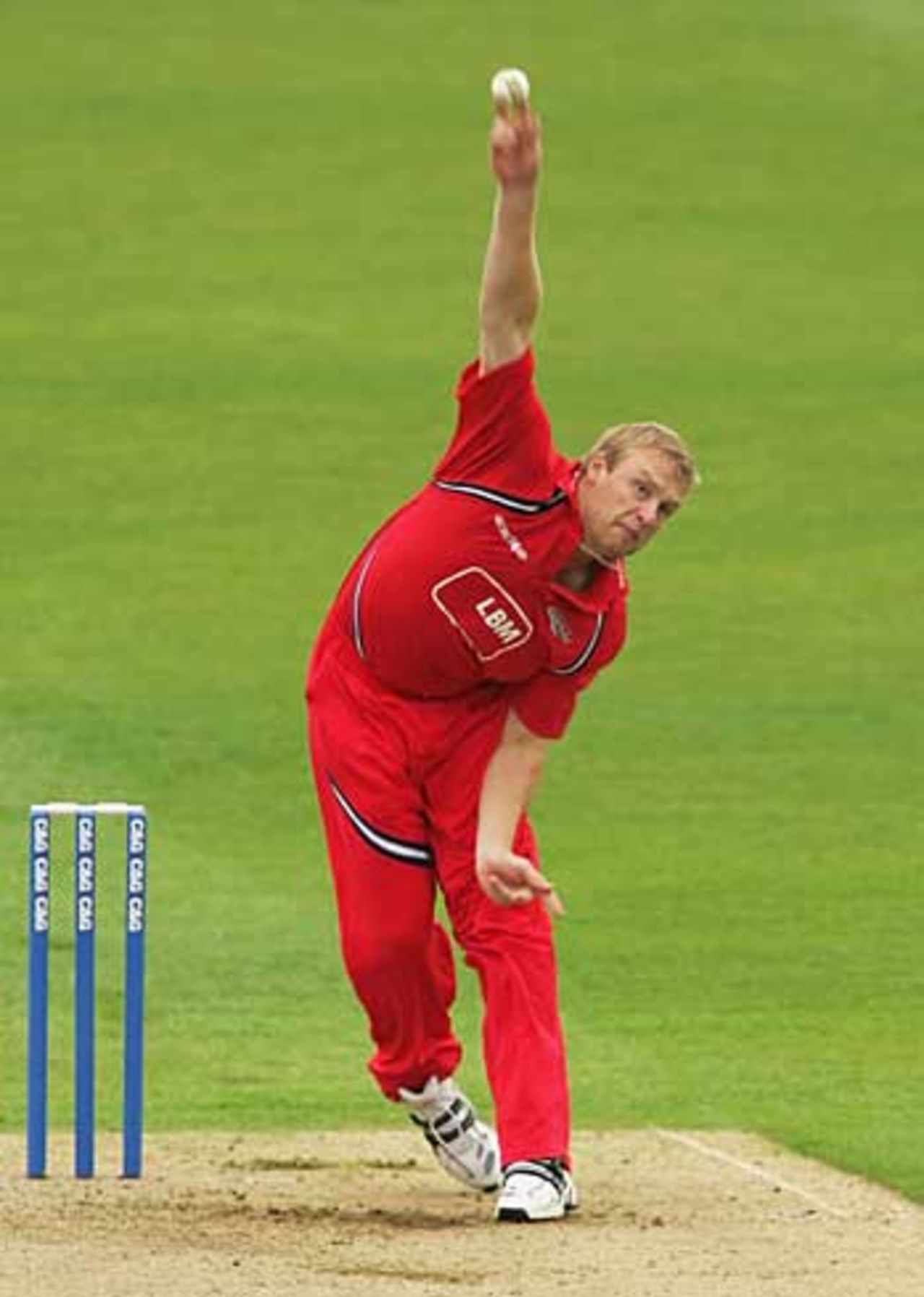 A rare sight: Andrew Flintoff roars in for Lancashire, Northamptonshire v Lancashire, C&G Trophy, Northampton, May 7, 2006