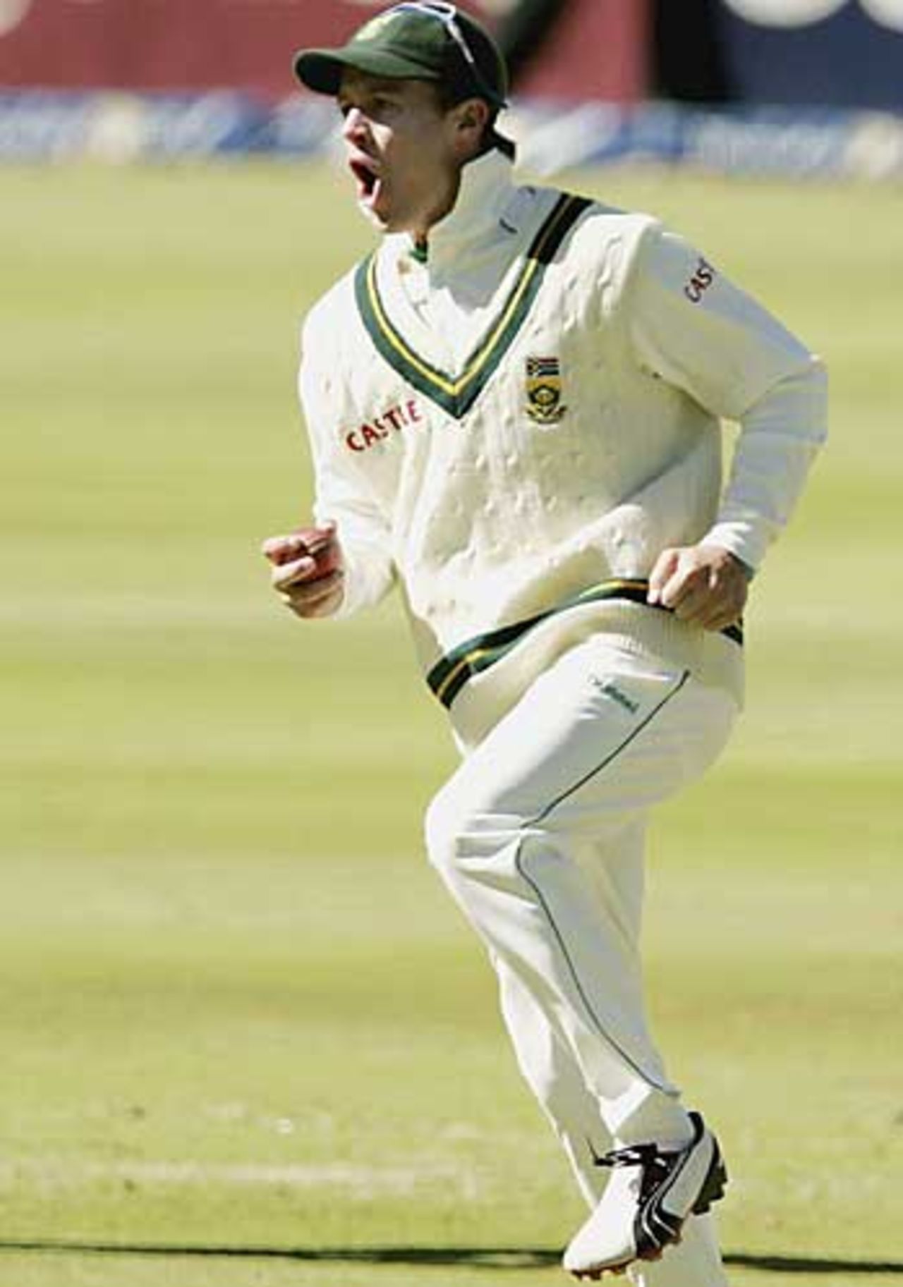 AB de Villiers celebrates catching Daniel Vettori, South Africa v New Zealand, 3rd Test, Johannesburg, May 7, 2006