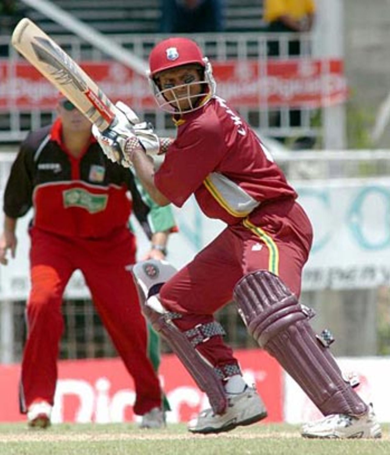 Shivnarine Chanderpaul finds the gap, West Indies v Zimbabwe, 2nd ODI, Antigua, April 30, 2006
