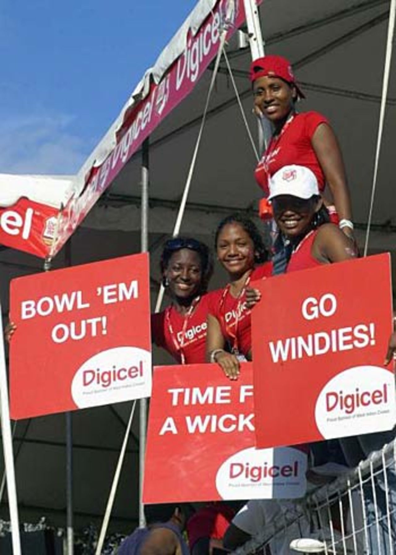 The Digicel girls at the ARG, West Indies v Zimbabwe, 2nd ODI, Antigua, April 30, 2006