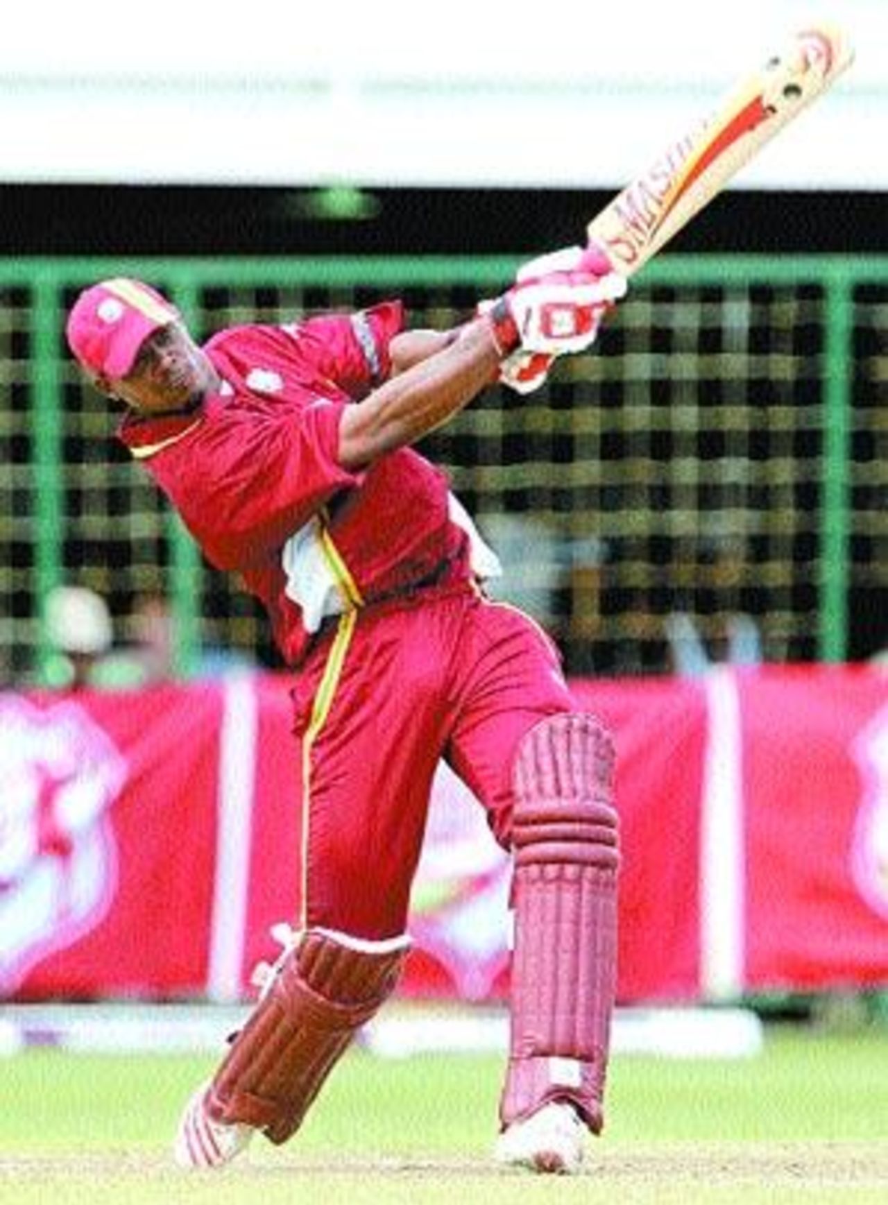 Runako Morton lofts a straight six  on his way to 79, West Indies v Zimbabwe, 4th ODI, Bourda, May 7, 2006