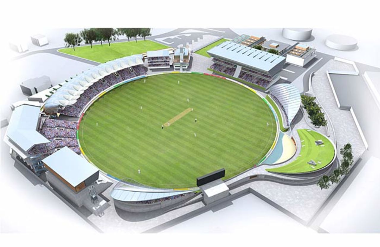 Artist's impression of the redeveloped Kensington Oval in Barbados, May 7, 2006