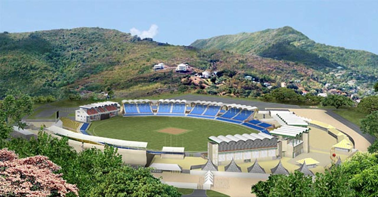 Artist's impression of the redeveloped Beausejour Stadium in St Lucia, May 7, 2006