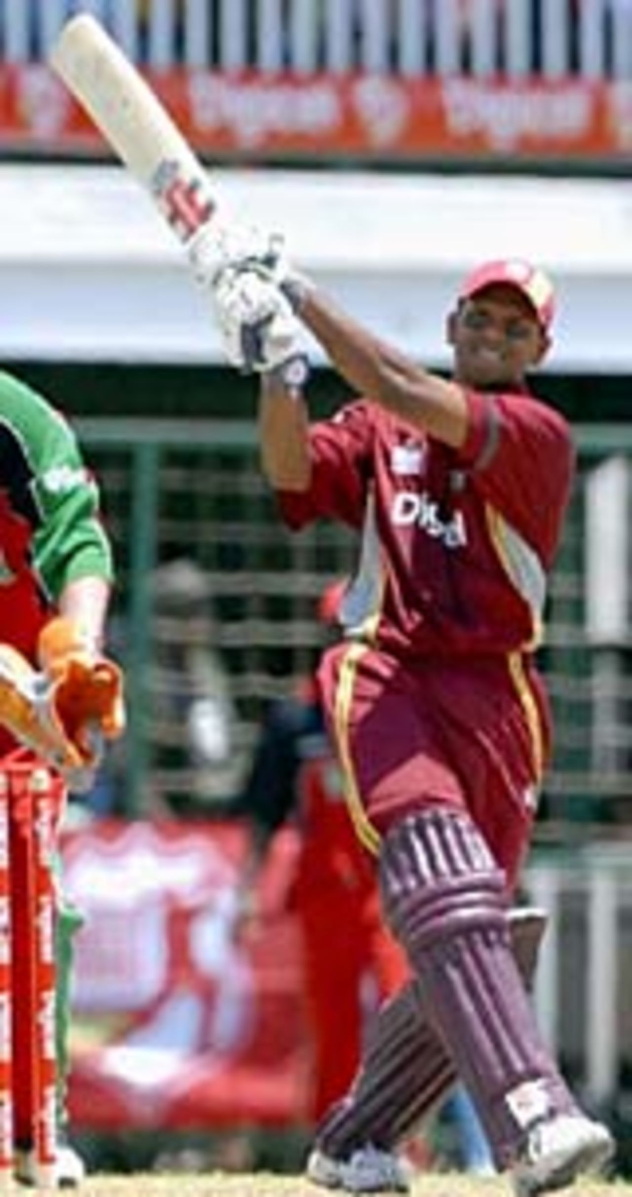 Shivnarine Chanderpaul launches a boundary on his way to 93, West Indies v Zimbabwe, 4th ODI, Bourda, May 7, 2006