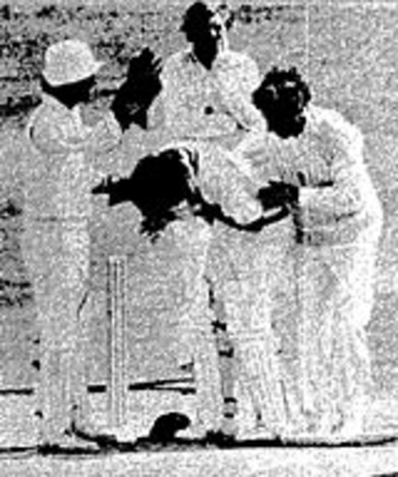 England players tend to the stricken Iqbal Qasim, England v Pakistan, 1st Test, Edgbaston, June 5, 1978