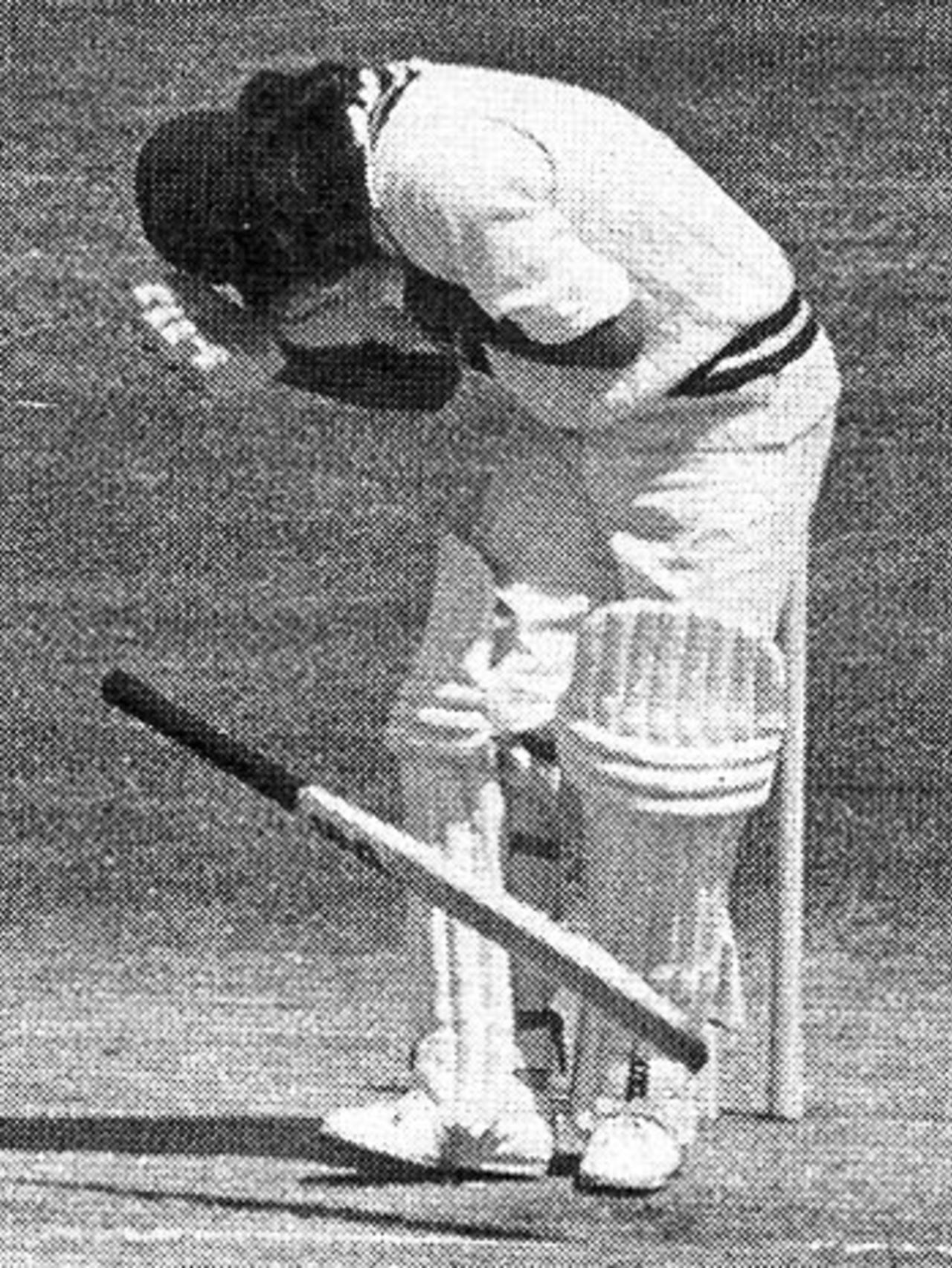 Iqbal Qasim is struck by Bob Willis, England v Pakistan, 1st Test, Edgbaston, June 5, 1978