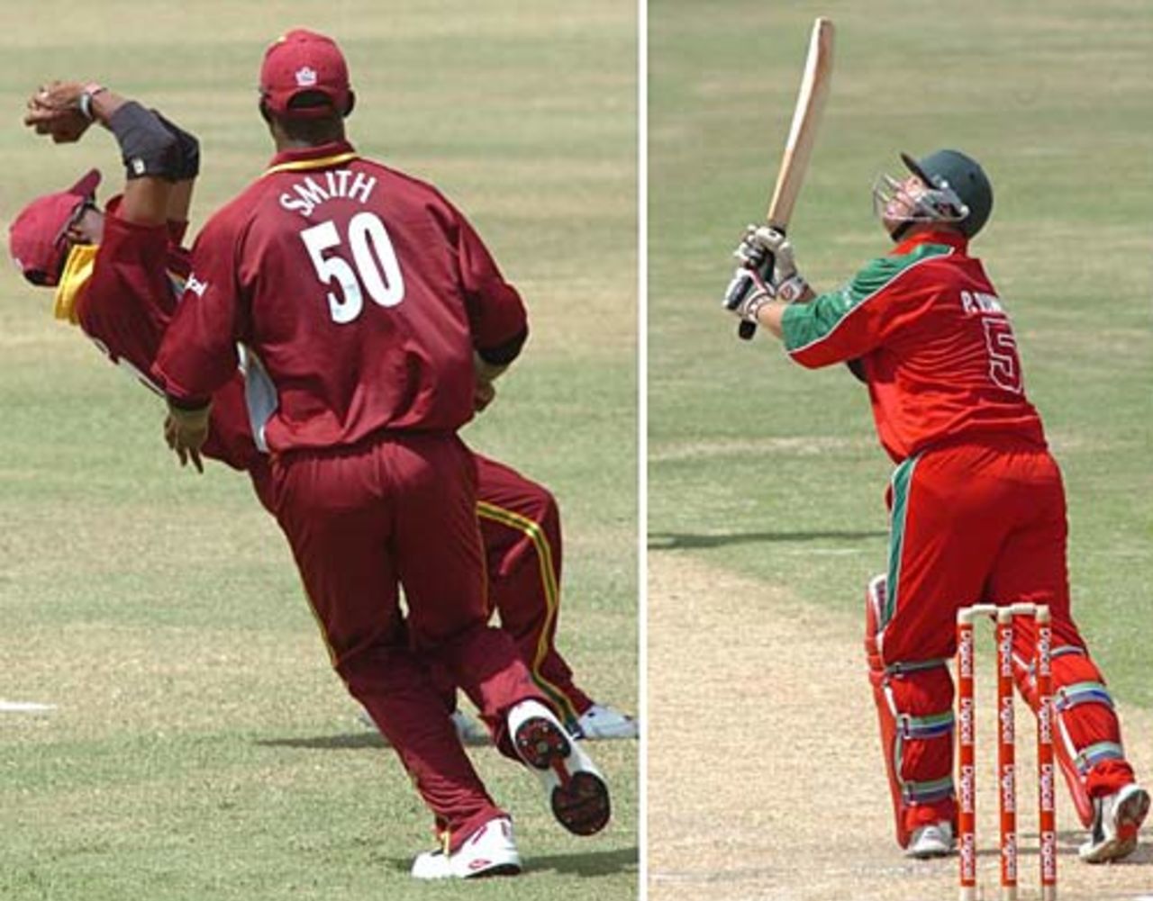 Piet Rinke is well caught by Dwayne Bravo for 6, West Indies v Zimbabwe, 2nd ODI, Antigua, April 30, 2006
