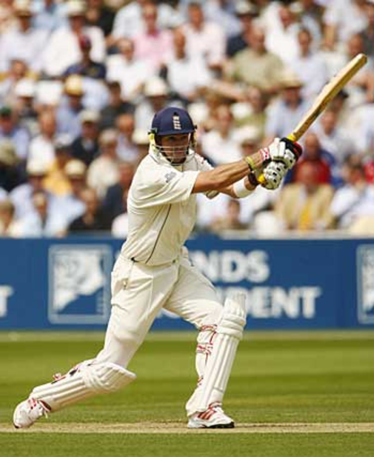 Kevin Pietersen lashes through the covers, England v Sri Lanka, 1st Test, Lord's, May 12, 2006